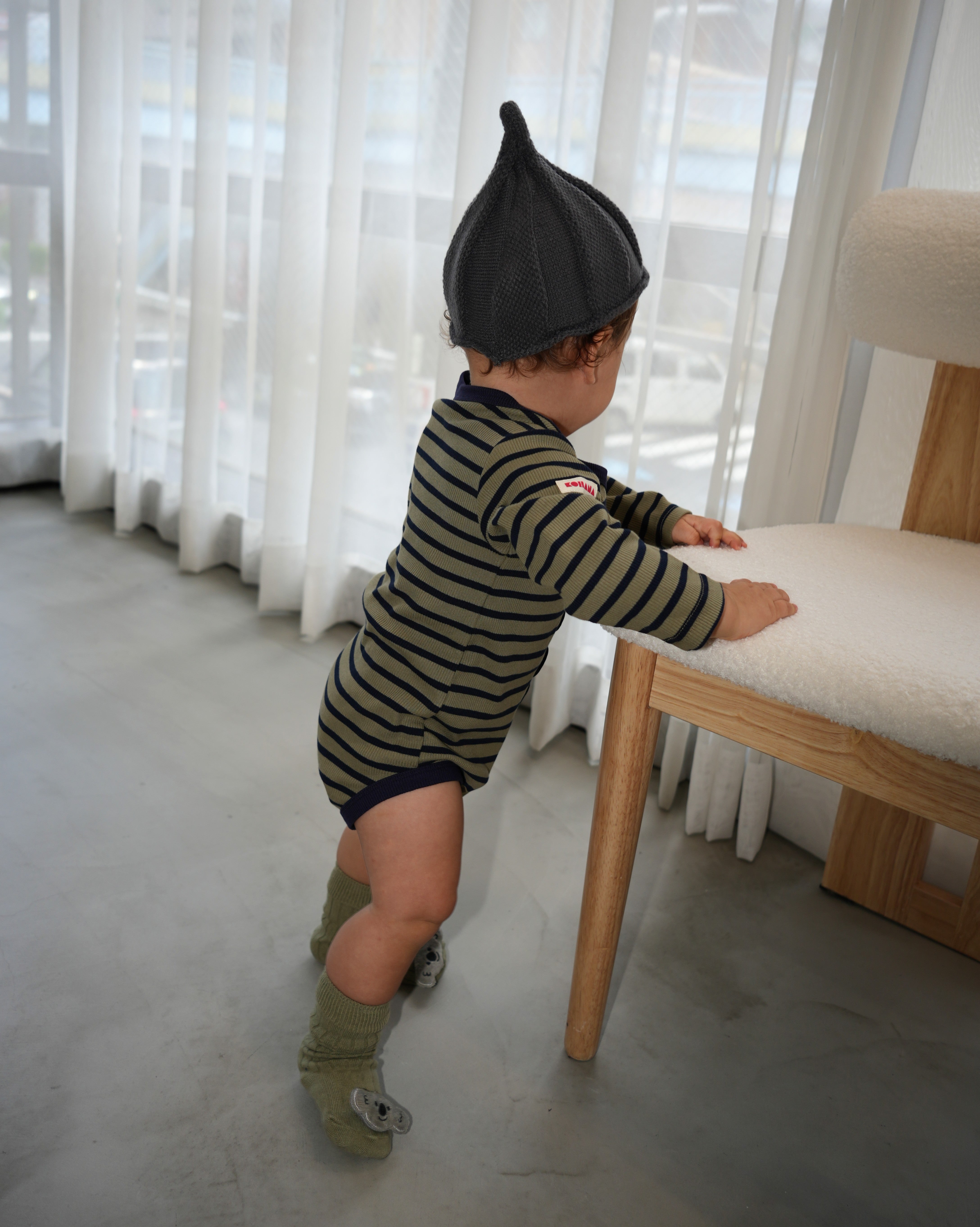 Striped Merrow Romper【110405】 (green)