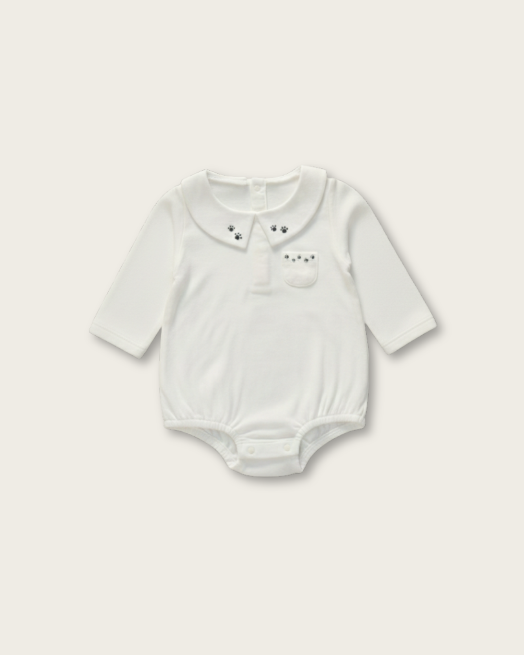 Design Collar Rompers【110121】(white)