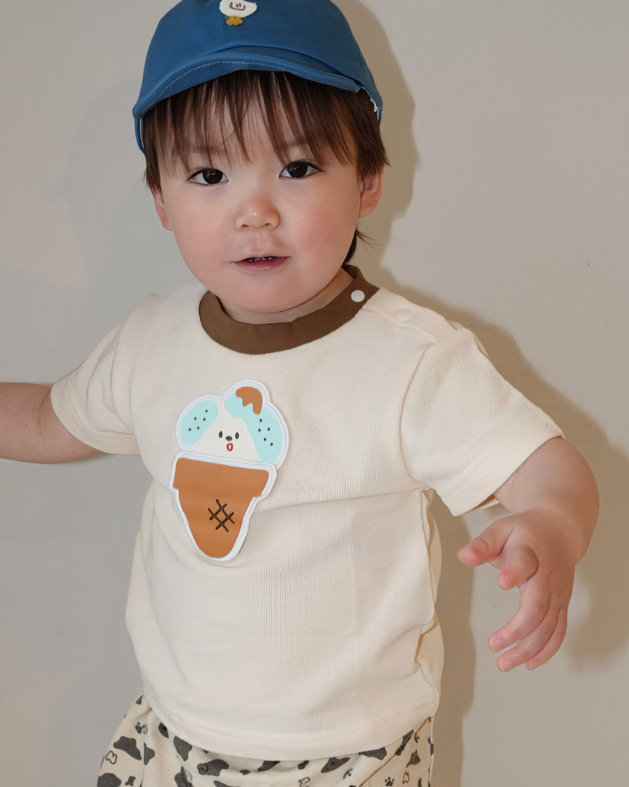 Choco Mint Ice Cream Dog T-Shirt 【110228】
