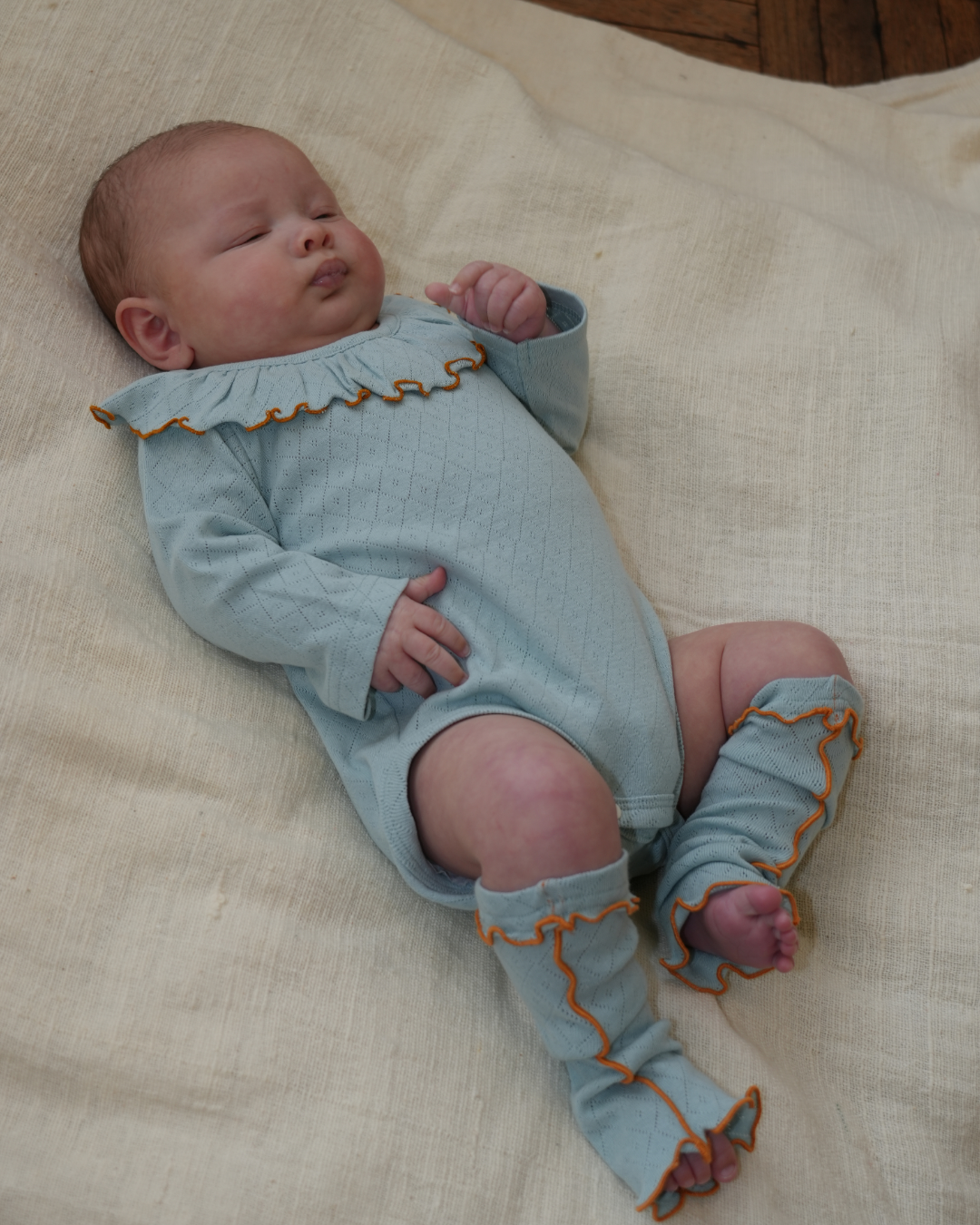 Eyelet Rib Leg Warmers【110216】 (green)