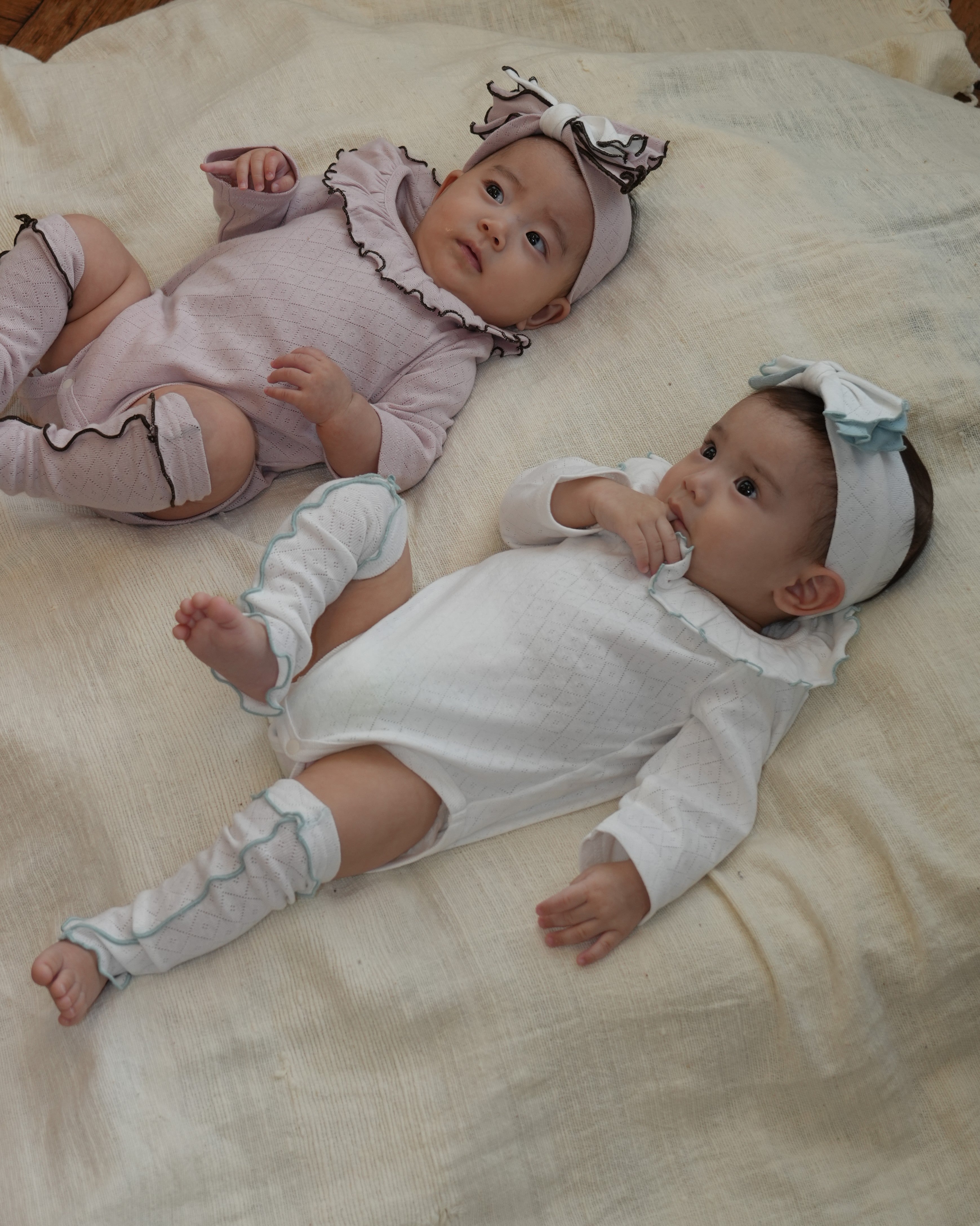 Eyelet Rib Leg Warmers【110216】 (white)