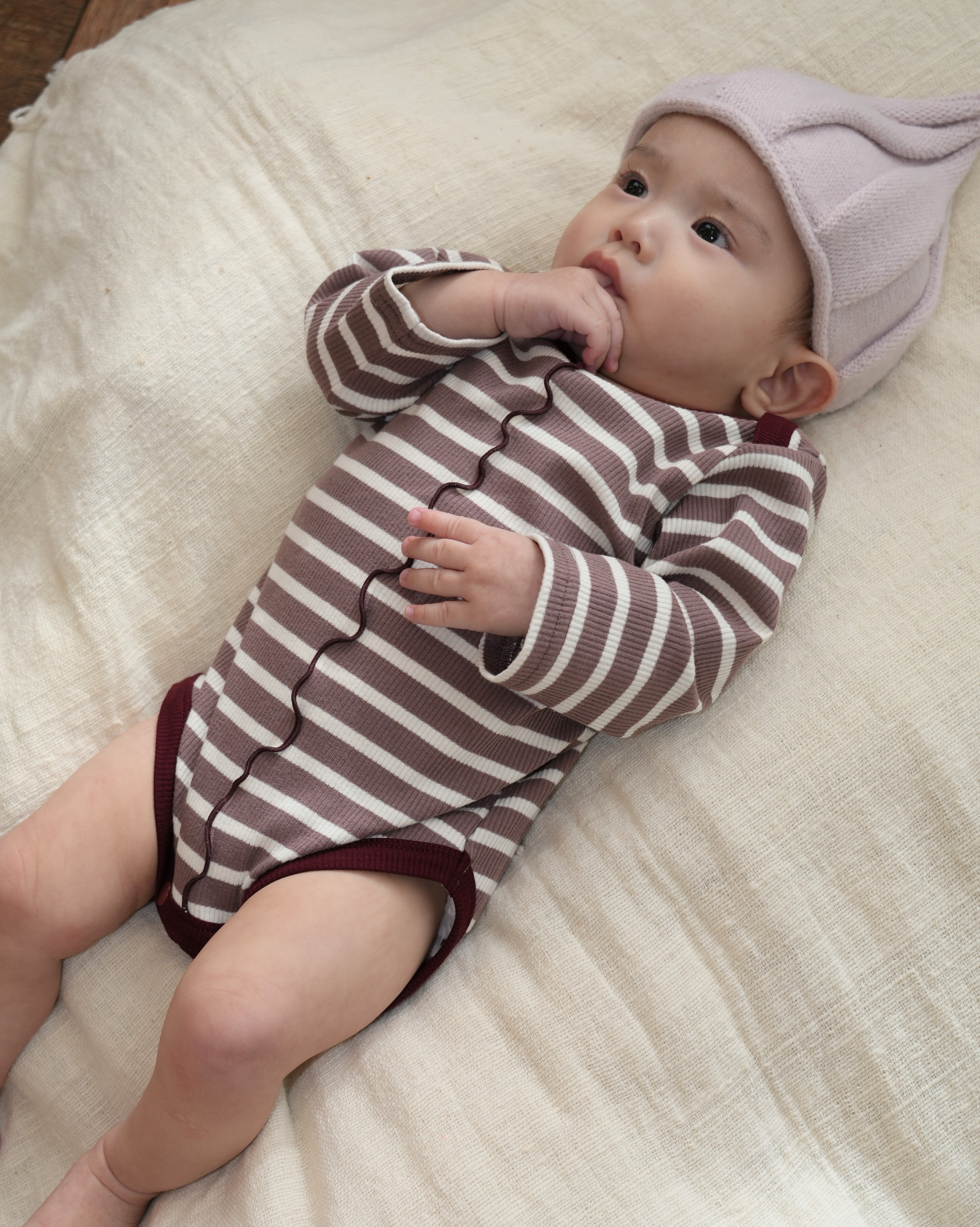 Striped Merrow Rompers【110204】(brown)