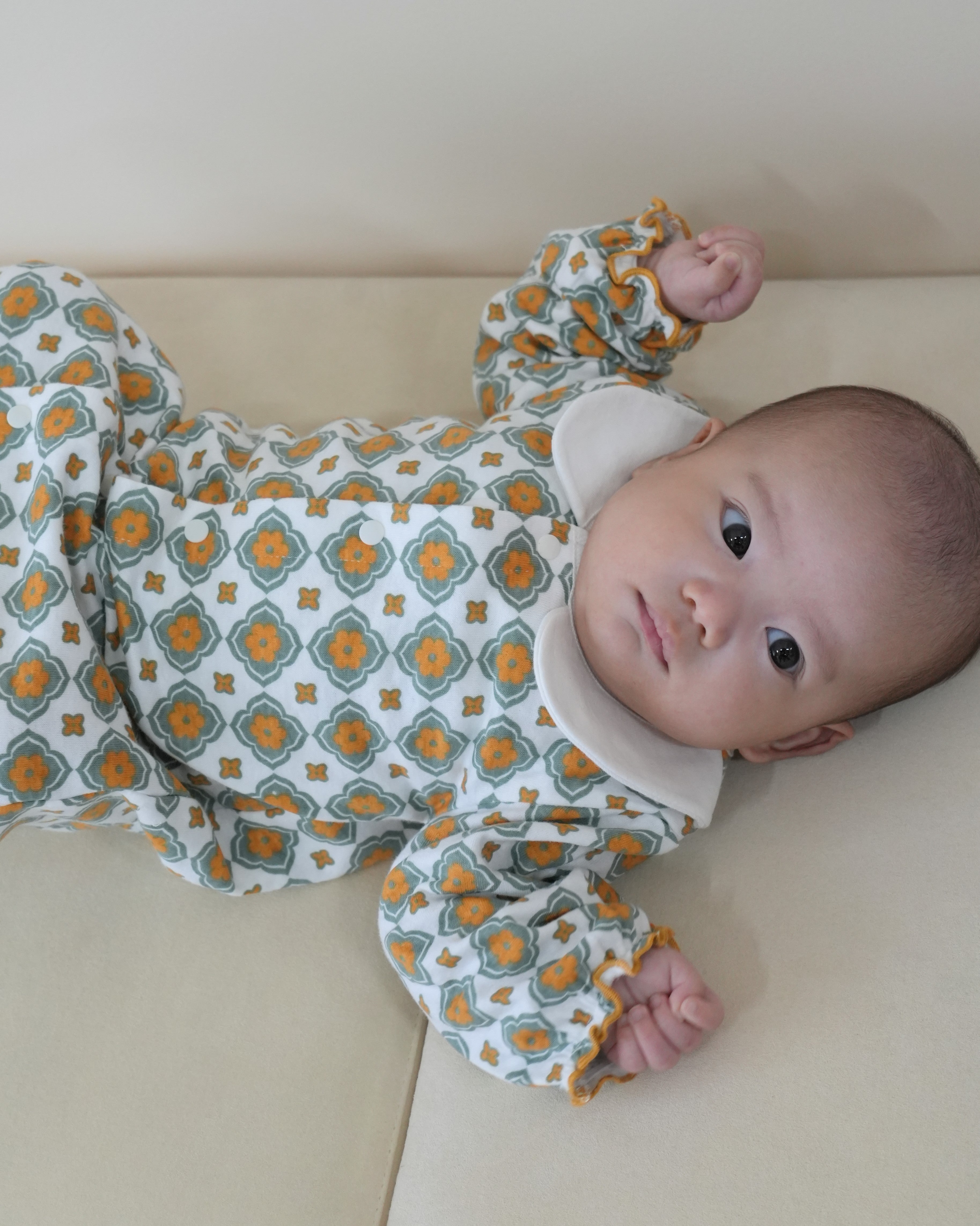 Vintage Tile Pattern Two Way All【110110】 (orange)