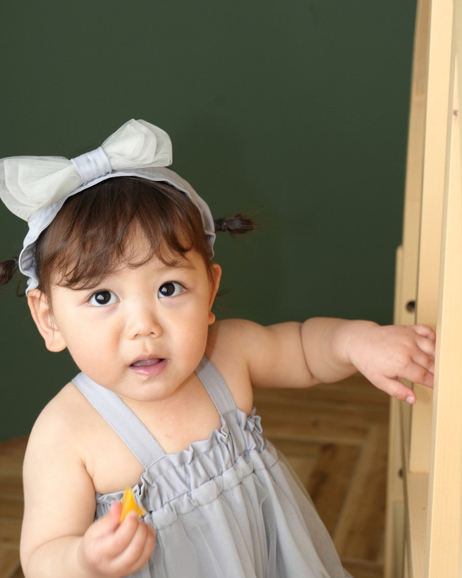 Sheer Tulle Ribbon Hairband【110282】 (Blue)