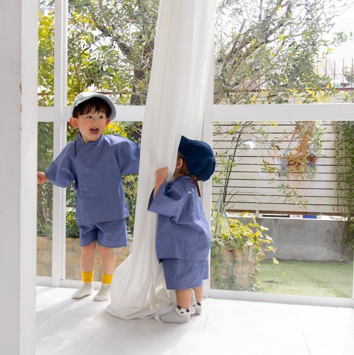 アニマル花火ダンガリー甚平【110058】