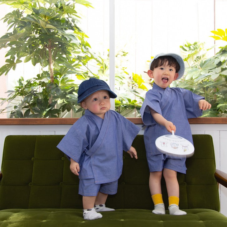 アニマル花火ダンガリー甚平【110058】