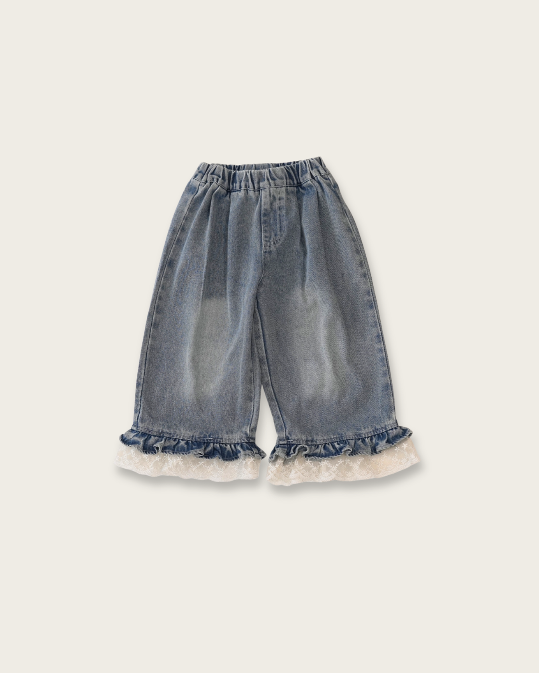 Lace Frill Denim Pants【K285】