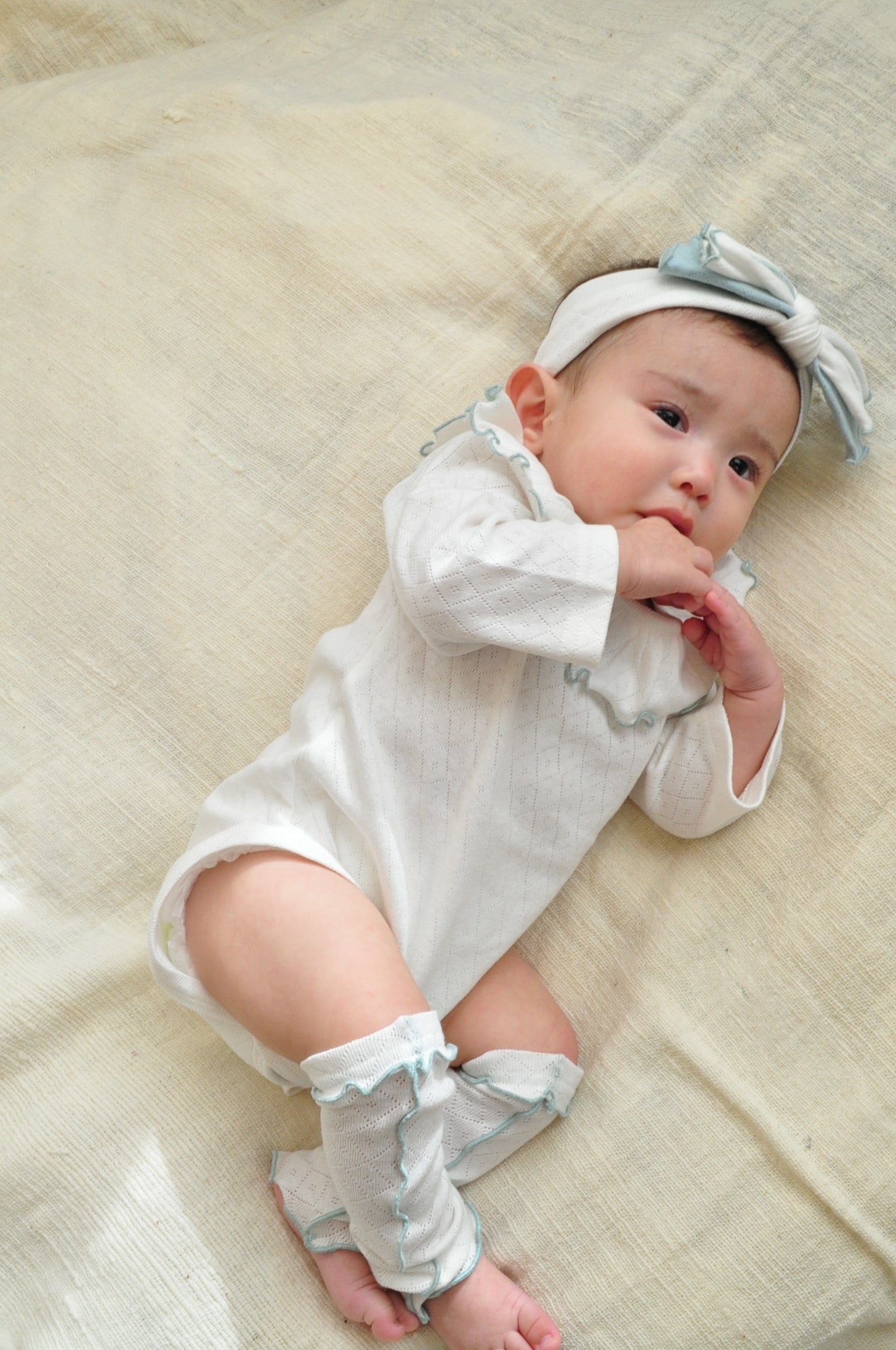 Eyelet Rib Leg Warmers【110216】 (white)