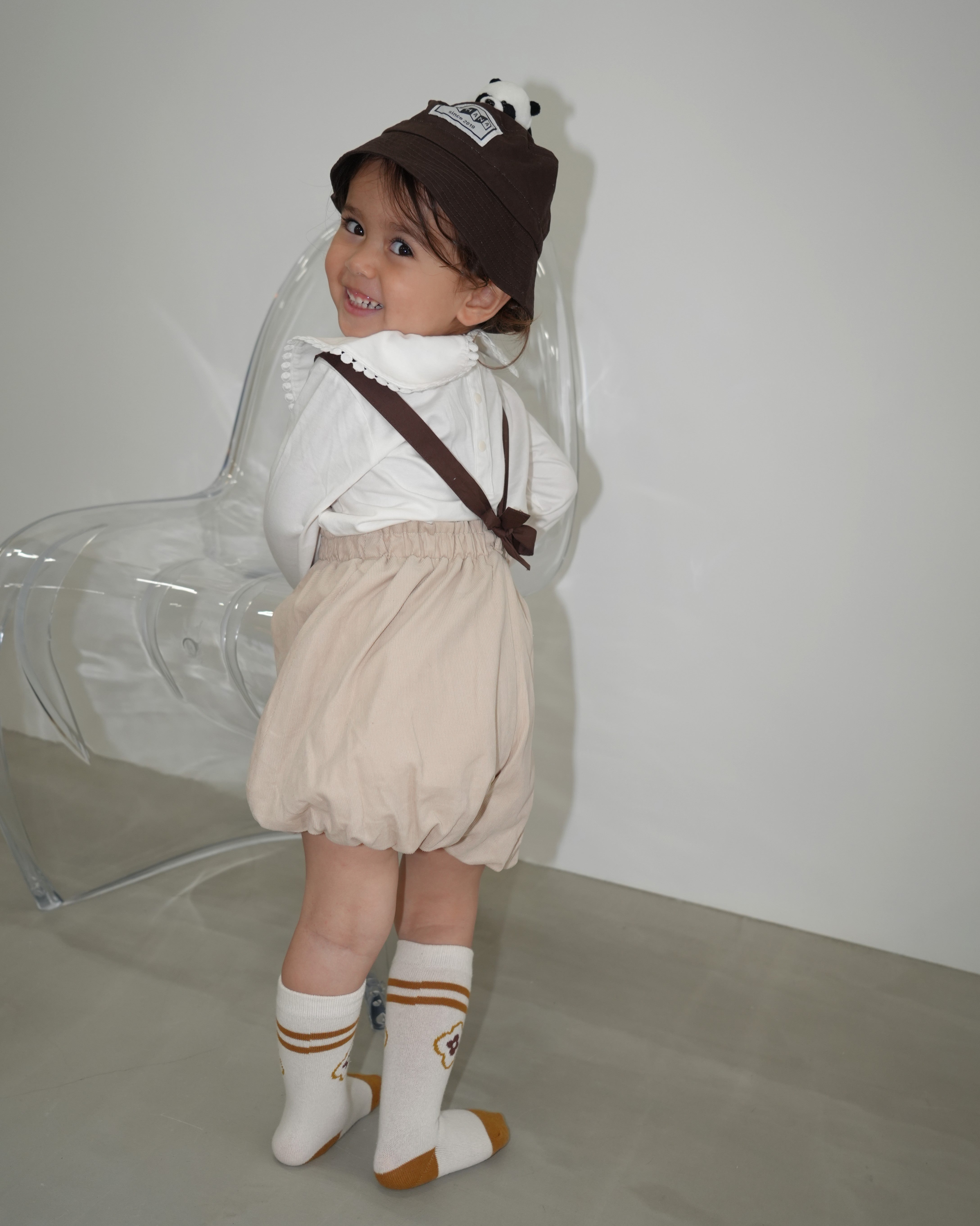 Shirt Cord Balloon Salopette【110414】 (beige)