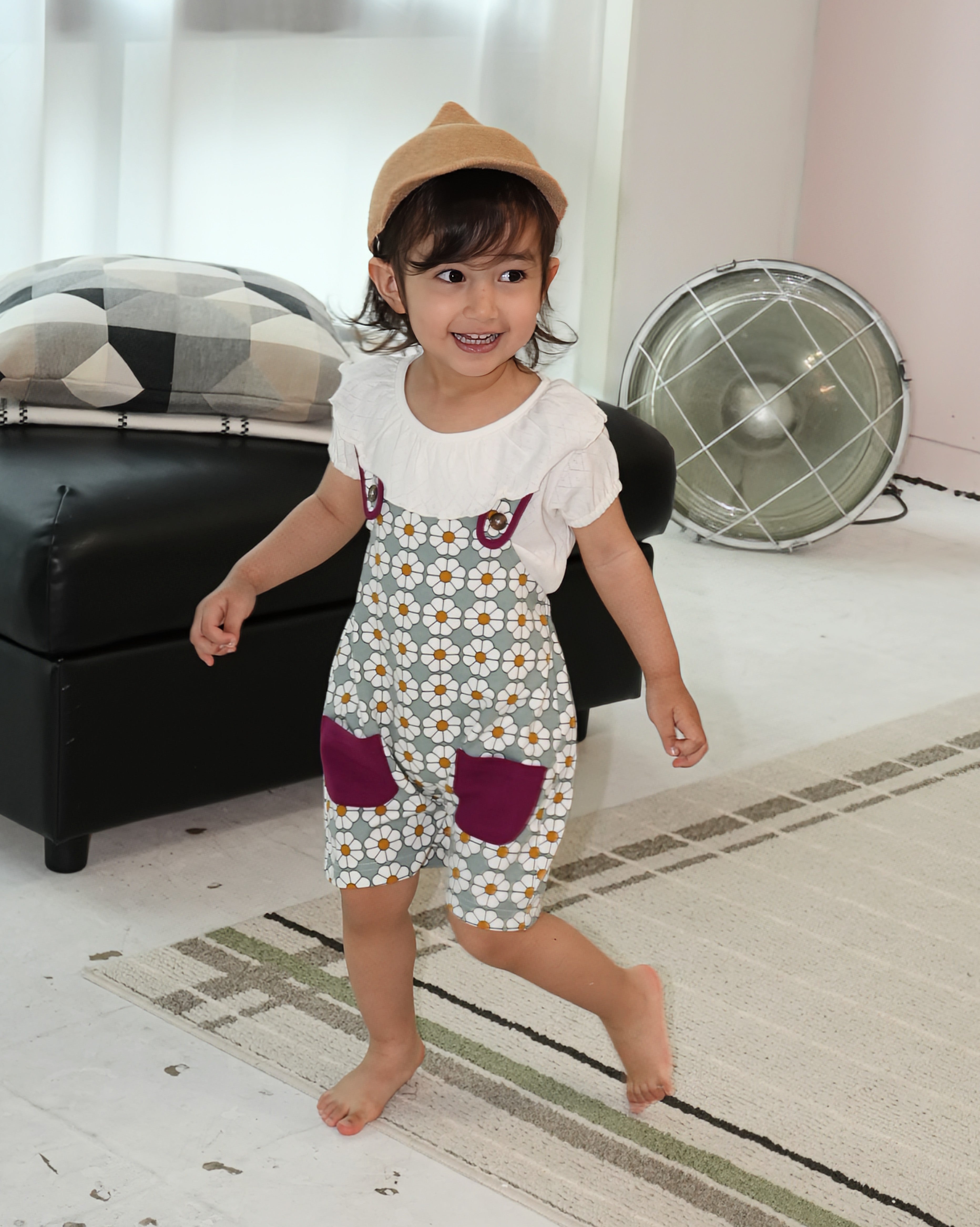Eyelet Rib Puff Sleeve T-Shirt【150008】