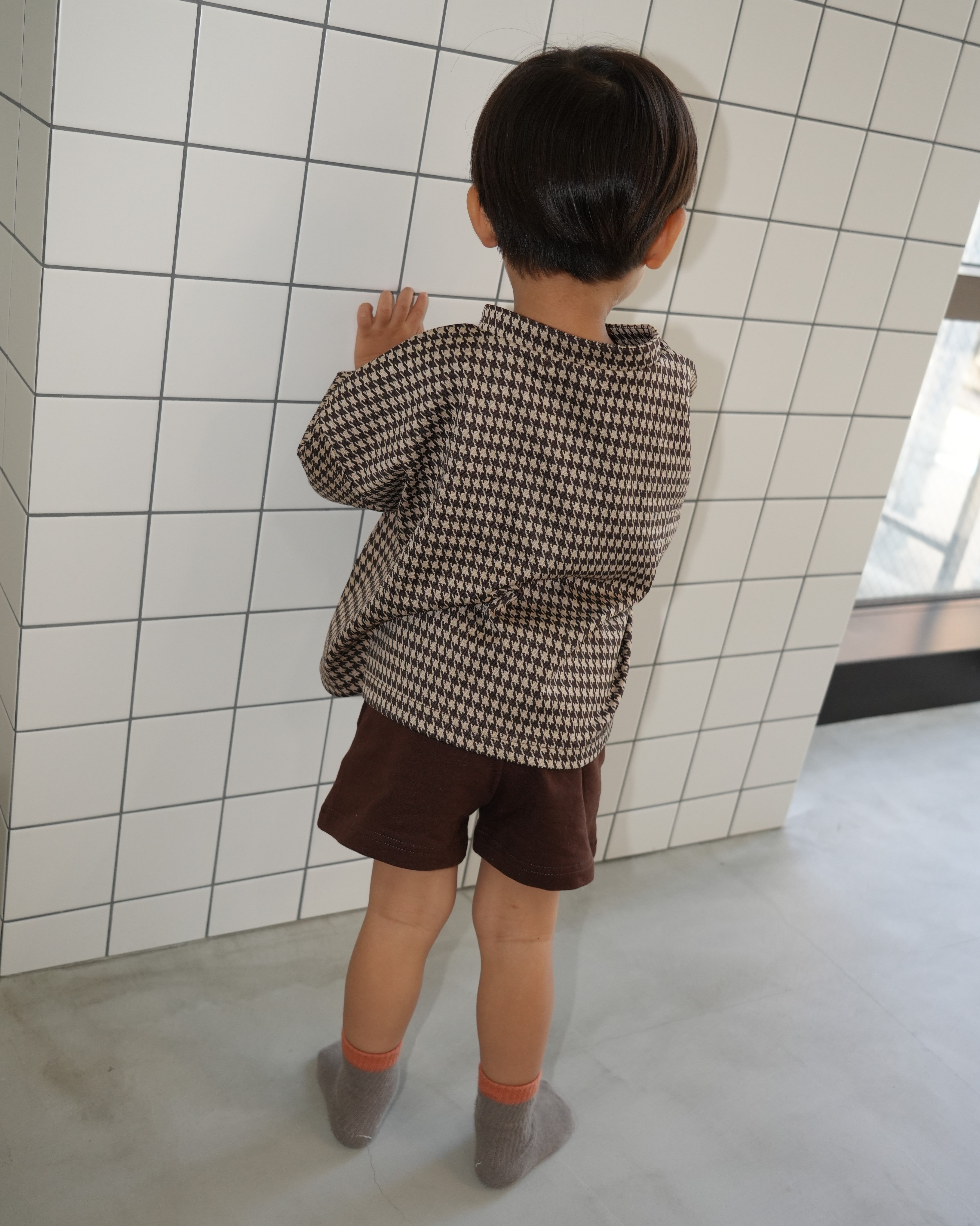 Houndstooth Sweatshirt Set-UP【110421】