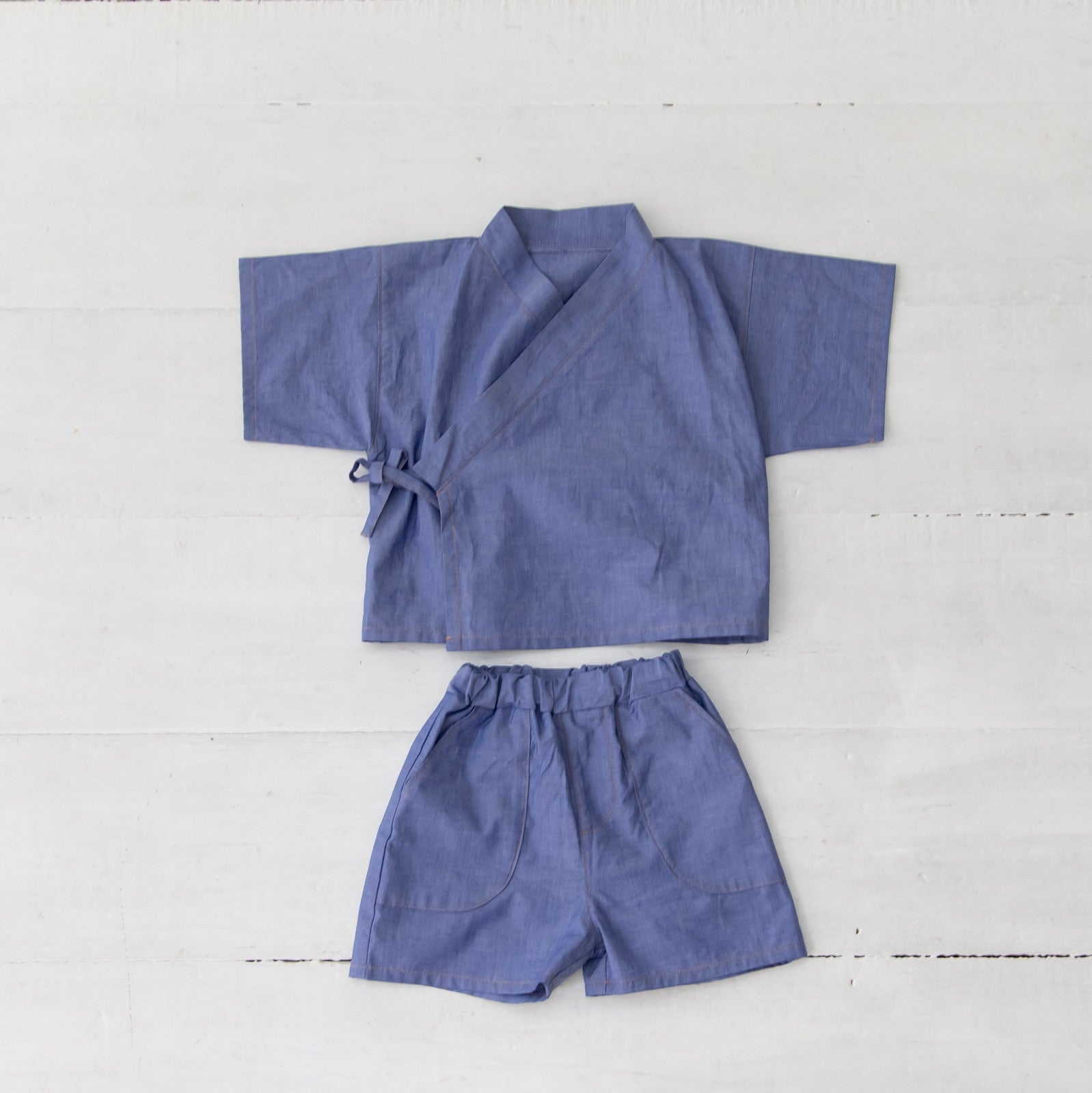 アニマル花火ダンガリー甚平【110058】