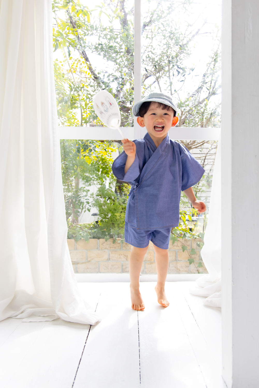 アニマル花火ダンガリー甚平【110058】