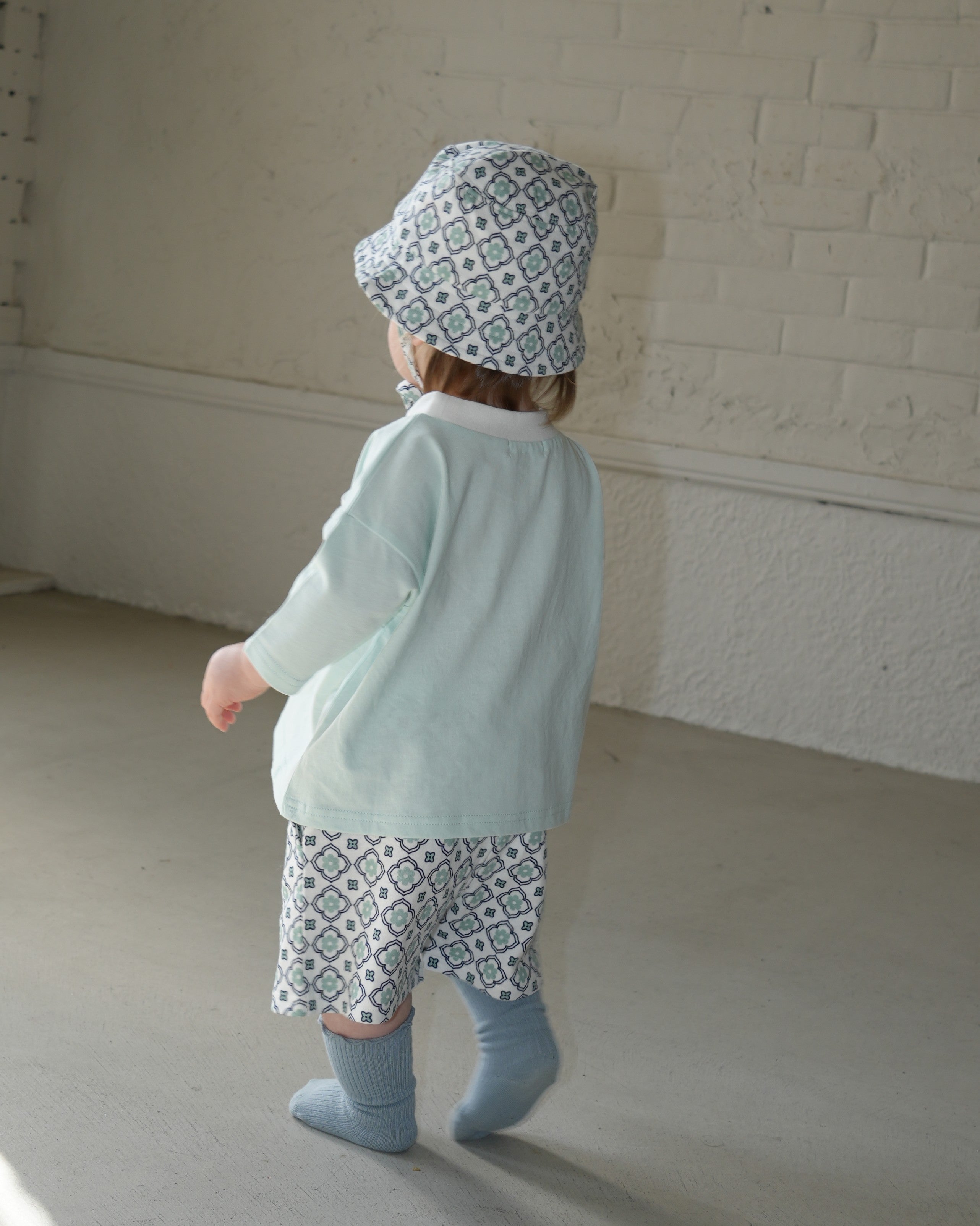 Vintage Tile Pattern Bucket Hat【110115】