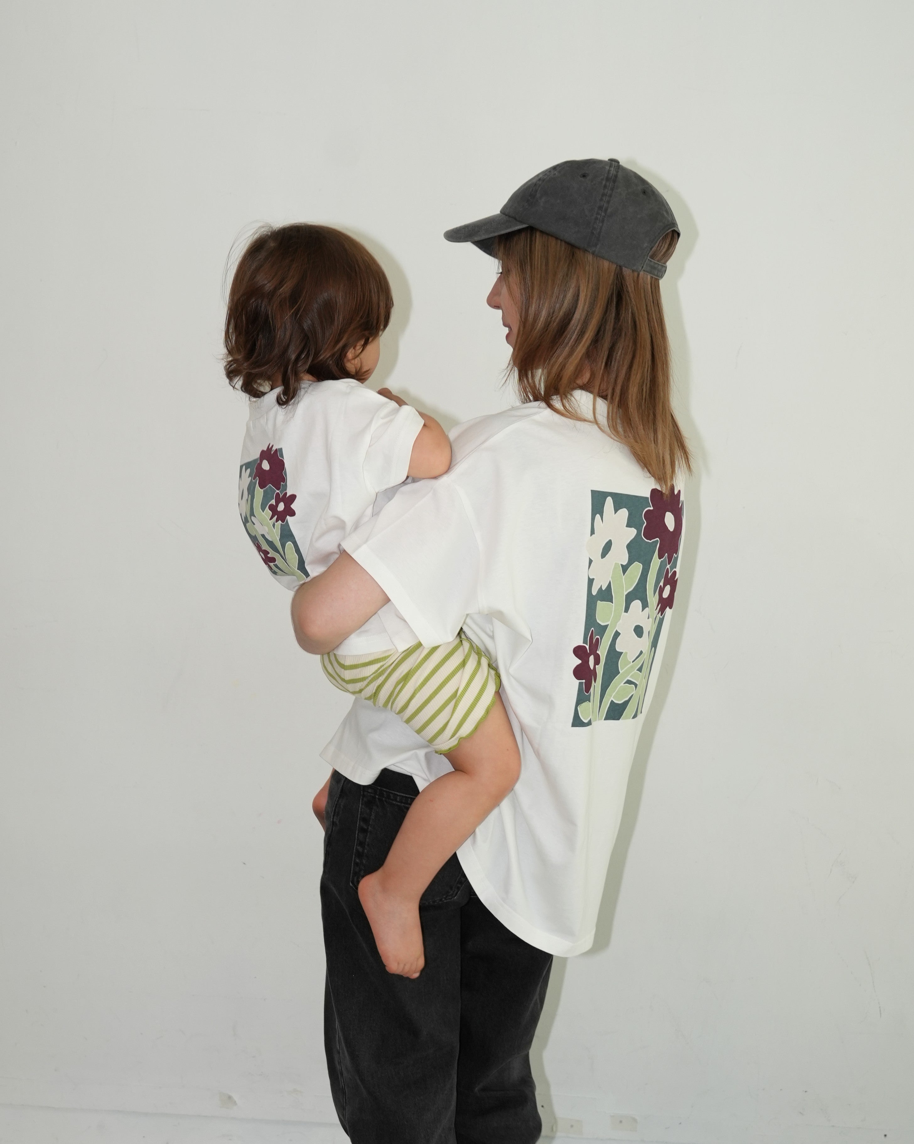 Floral Design Short Sleeve T-Shirt【150025】(大人用)
