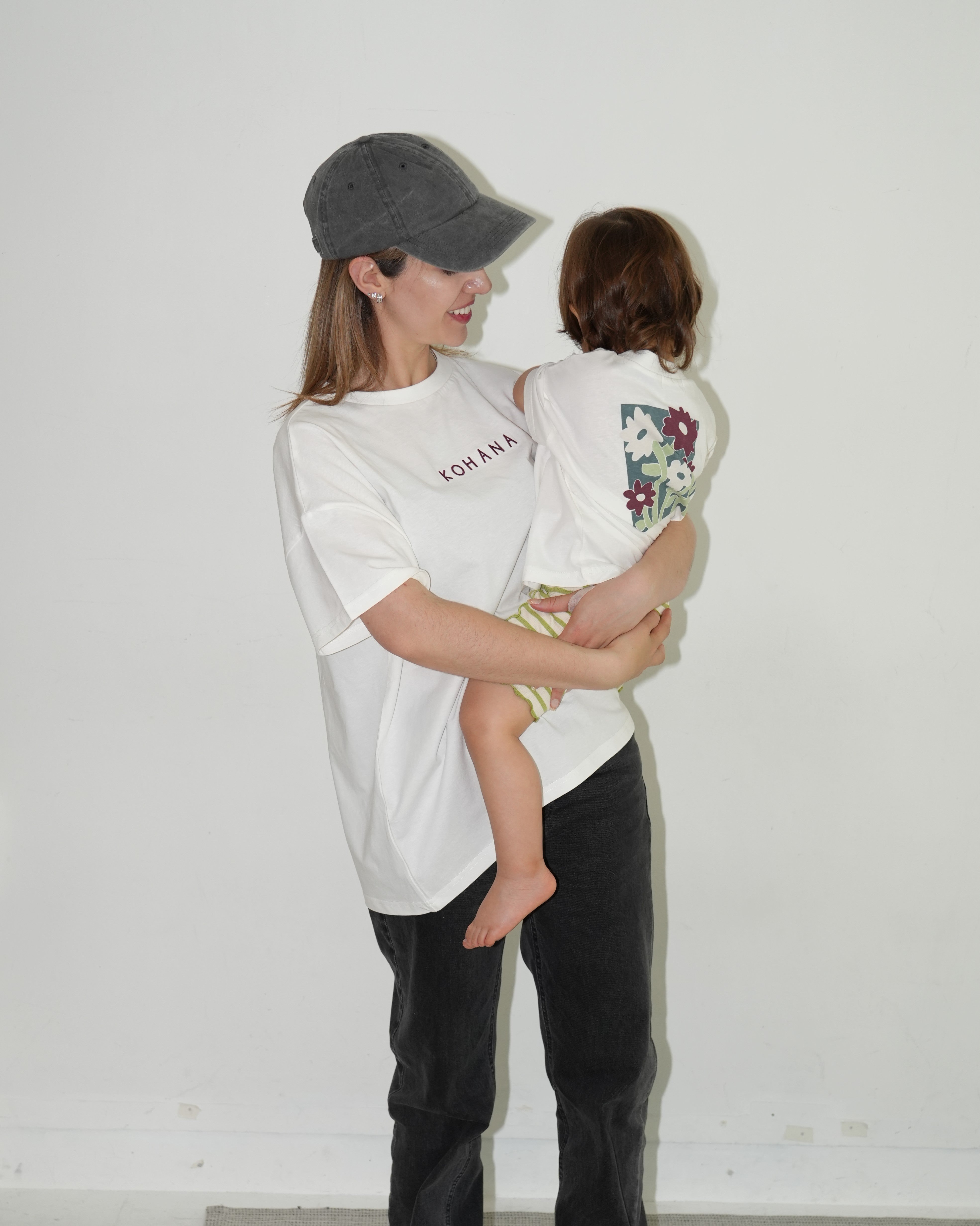 Floral Design Short Sleeve T-Shirt【150025】(大人用)