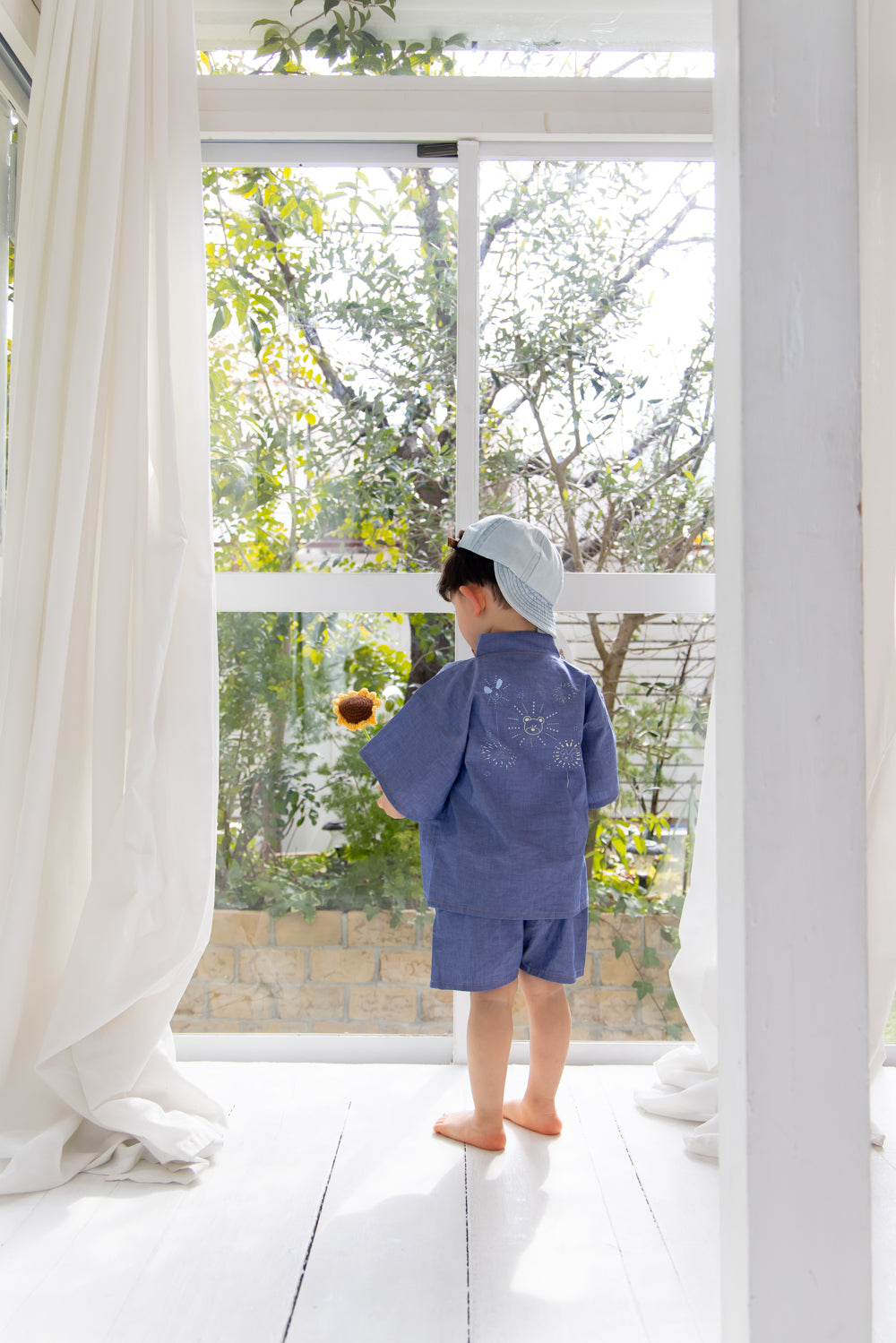 アニマル花火ダンガリー甚平【110058】