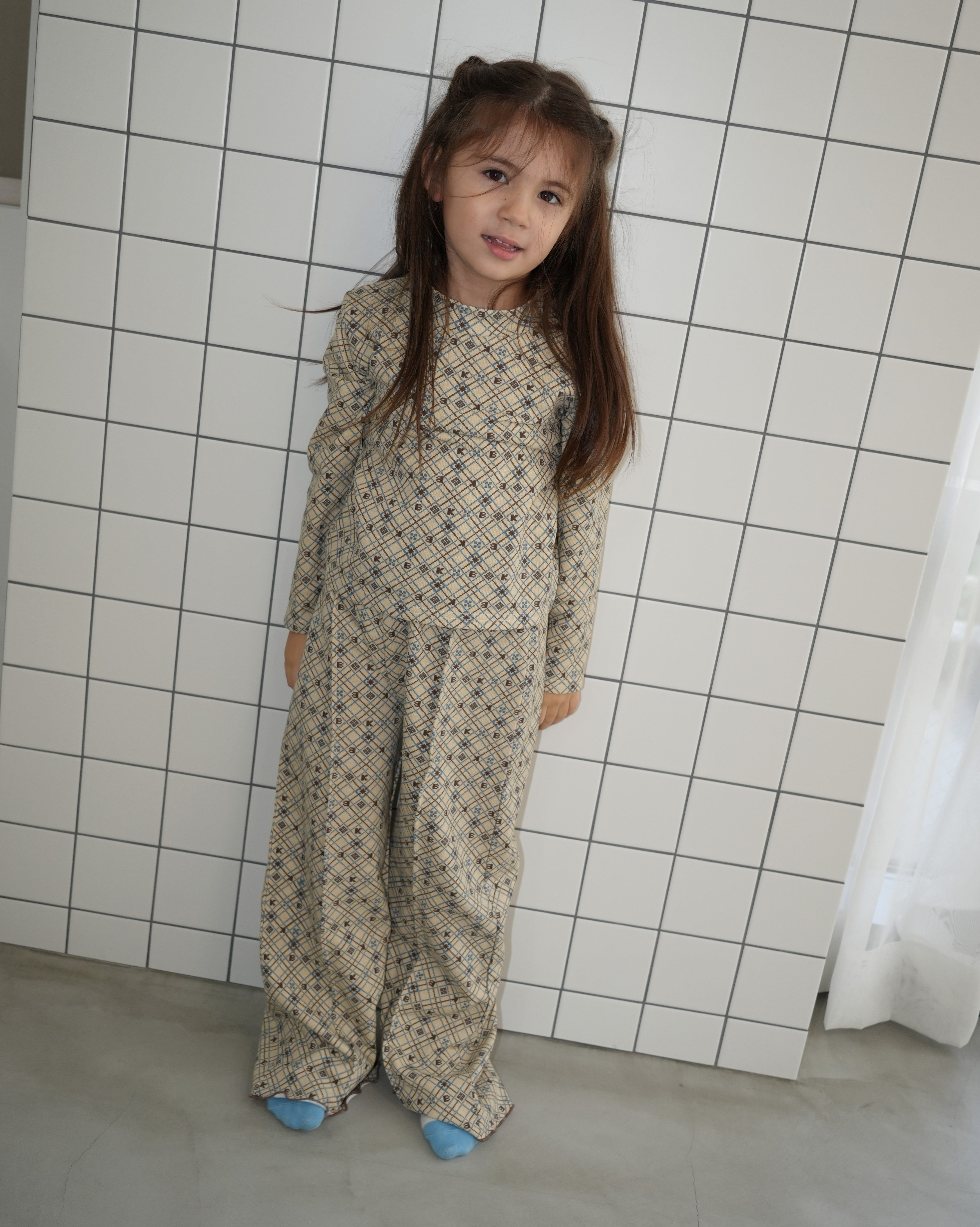 Pixel Art Wide Pants【110318】