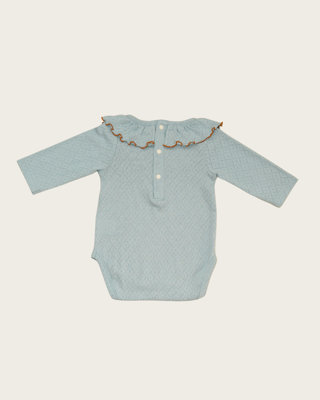 Frill Colour Eyelet Fraise Rompers【110053】(green)