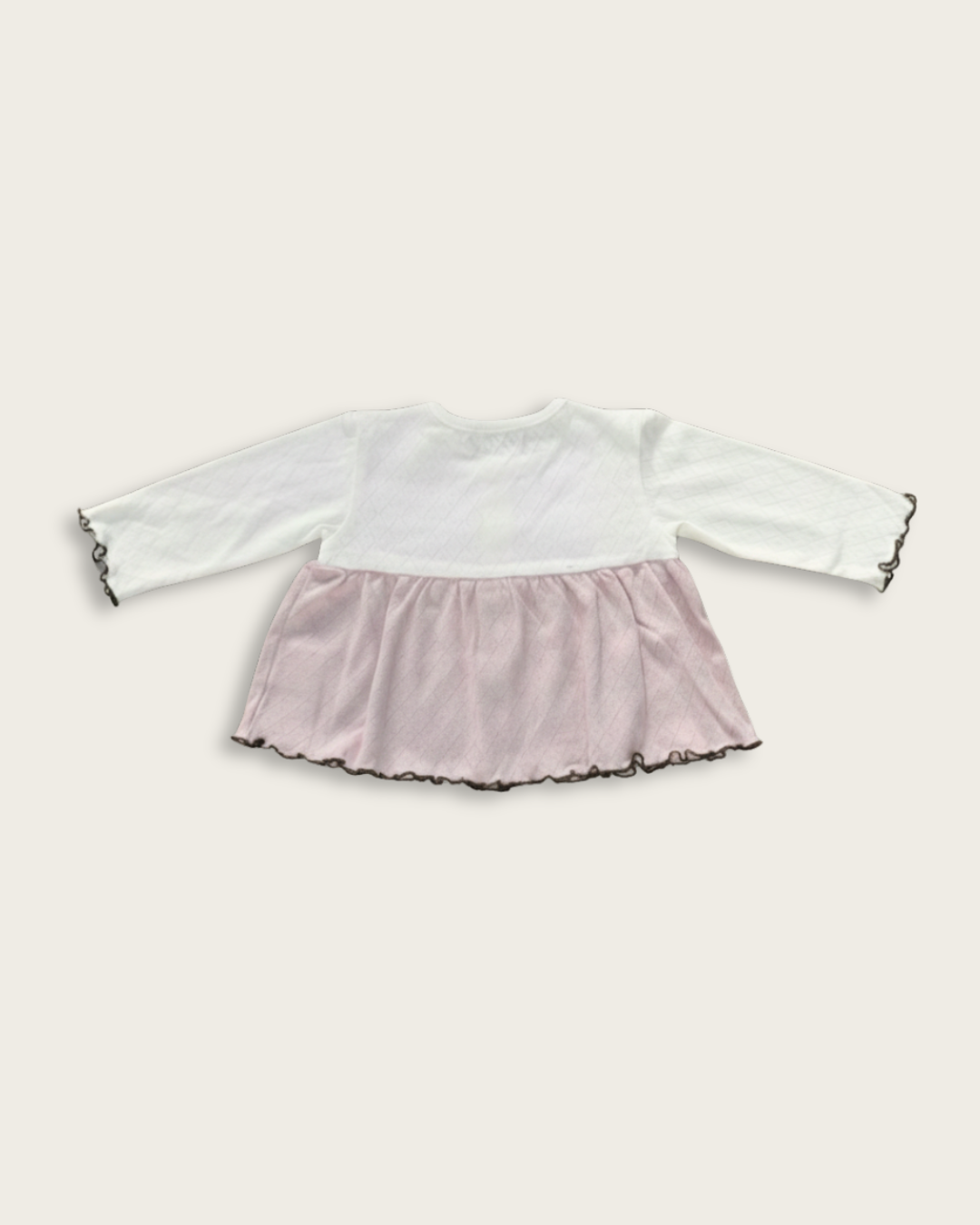 Eyelet Bicolor Cardigan【110130】 (pink)