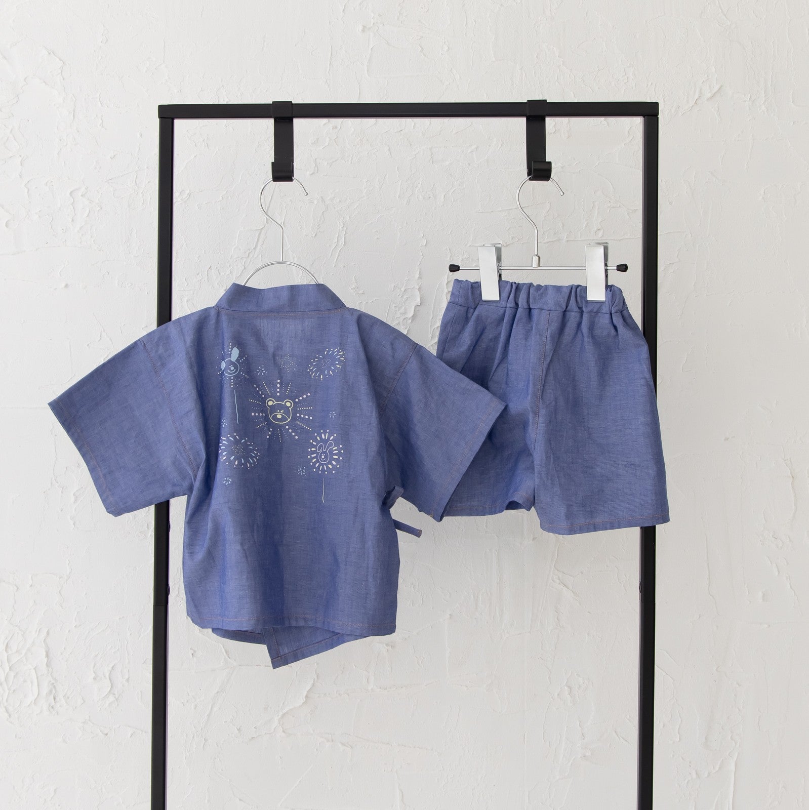 アニマル花火ダンガリー甚平【110058】