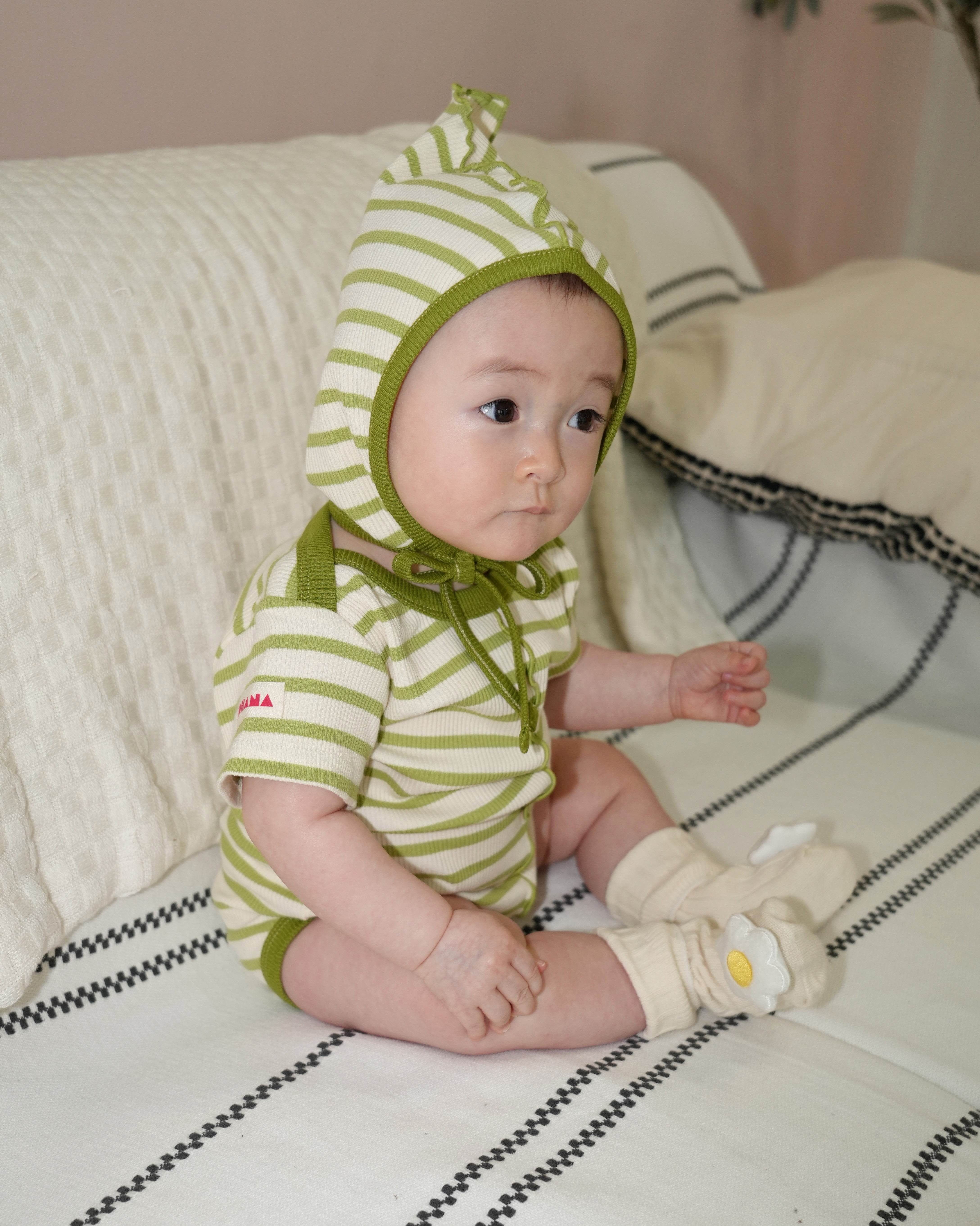 Striped Merrow Rompers【150013】 (LGR)