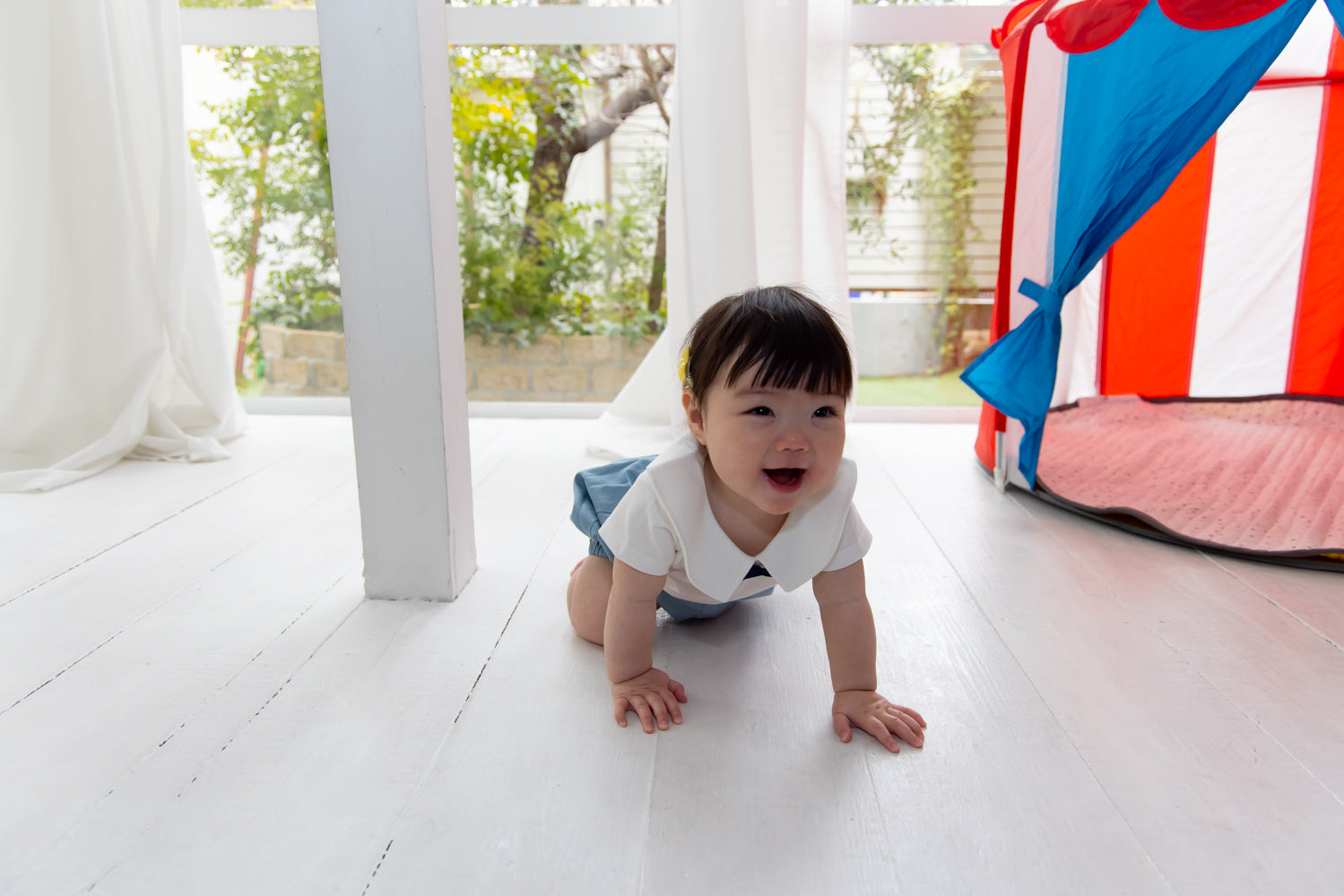 半袖蝶ネクタイカラーシャツ【110071】