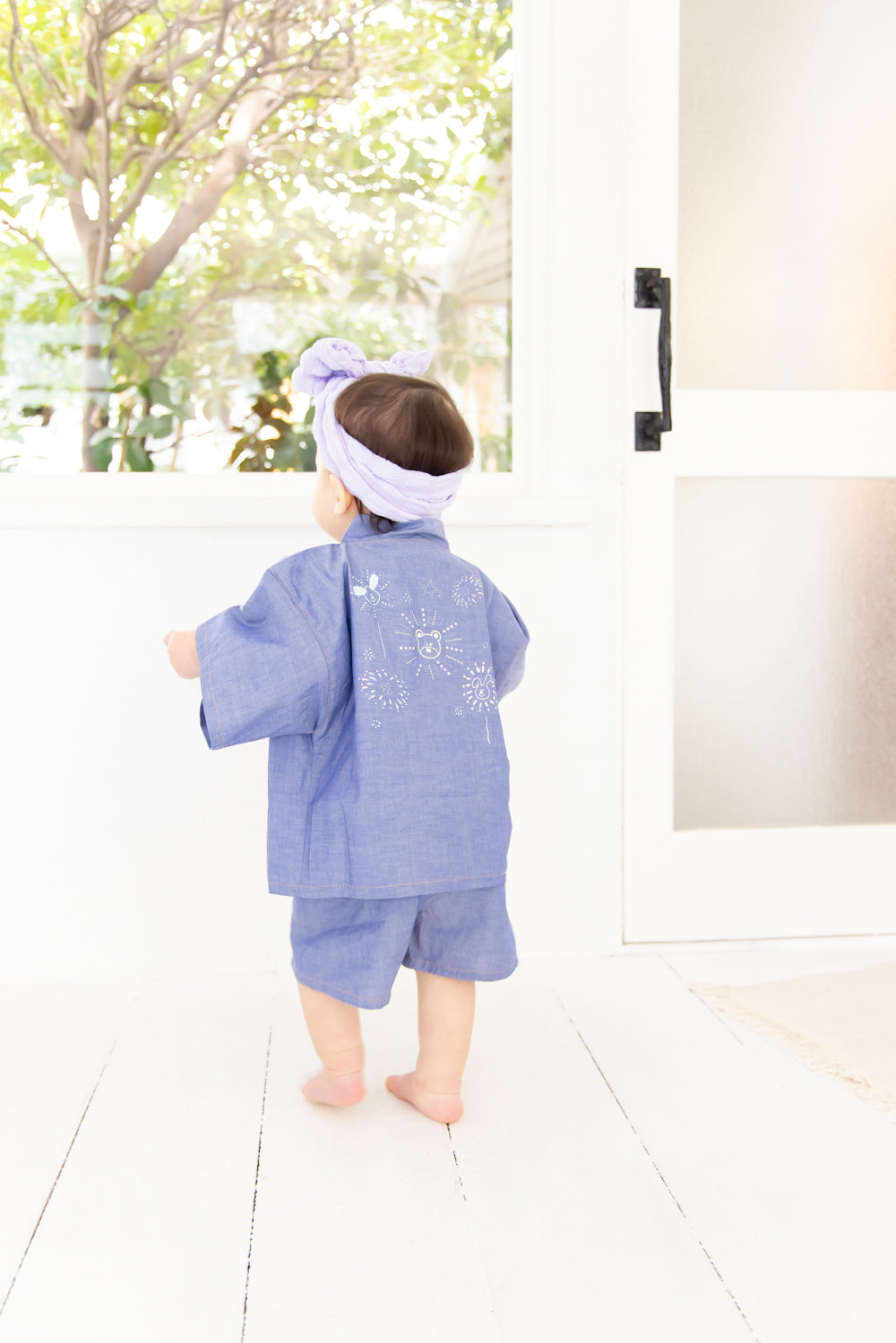 アニマル花火ダンガリー甚平【110058】