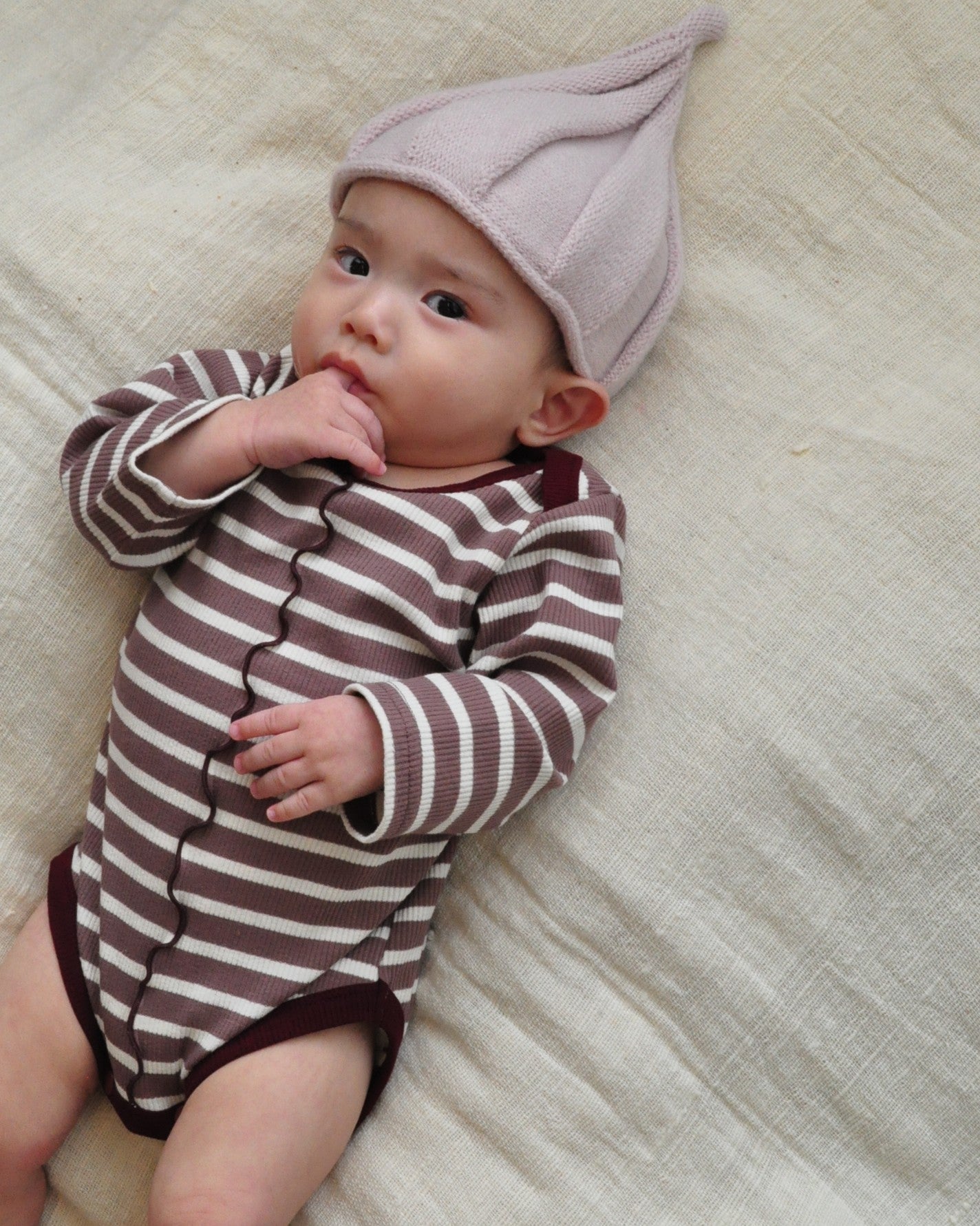 Striped Merrow Rompers【110204】(brown)