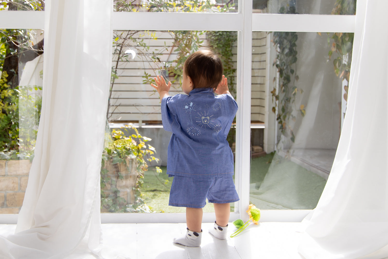 アニマル花火ダンガリー甚平【110058】