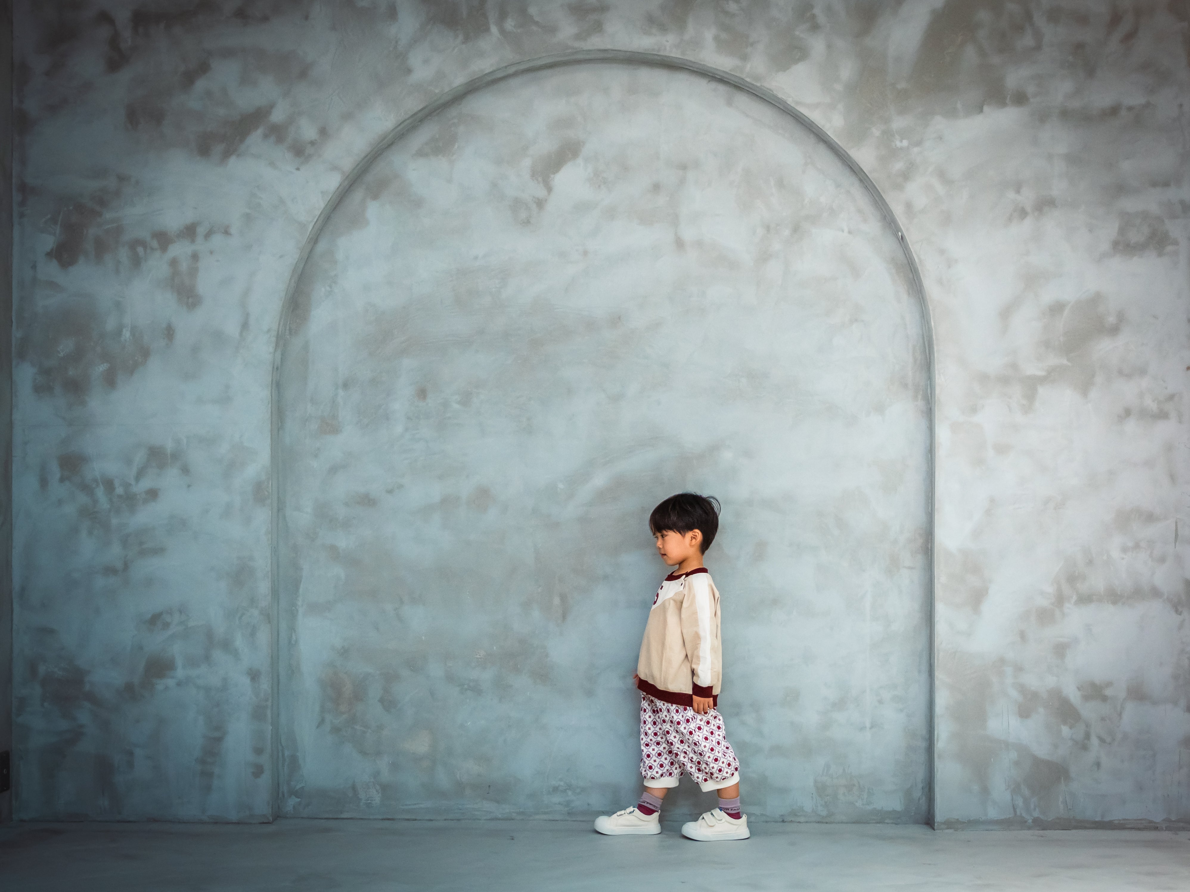 シャツコール配色トレーナー【110101】(Beige)