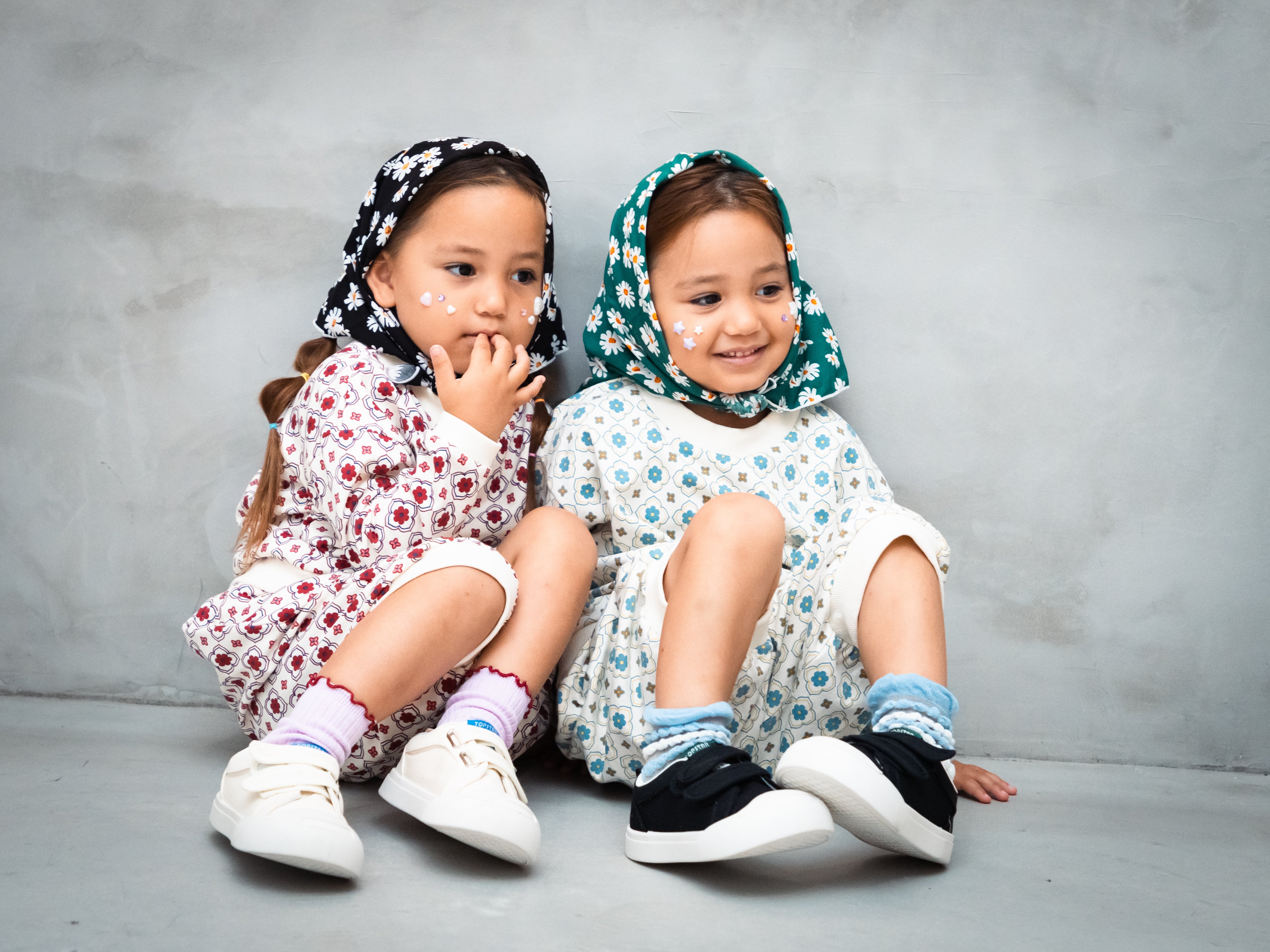 ヴィンテージタイル柄パンツ【110096】(Blue)