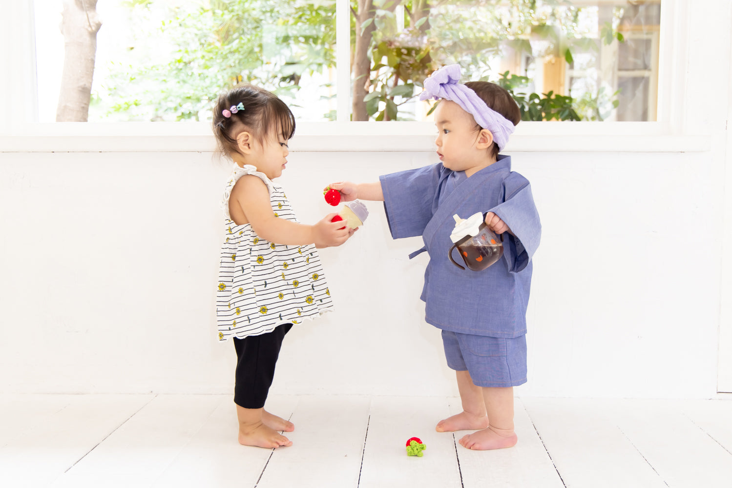 アニマル花火ダンガリー甚平【110058】