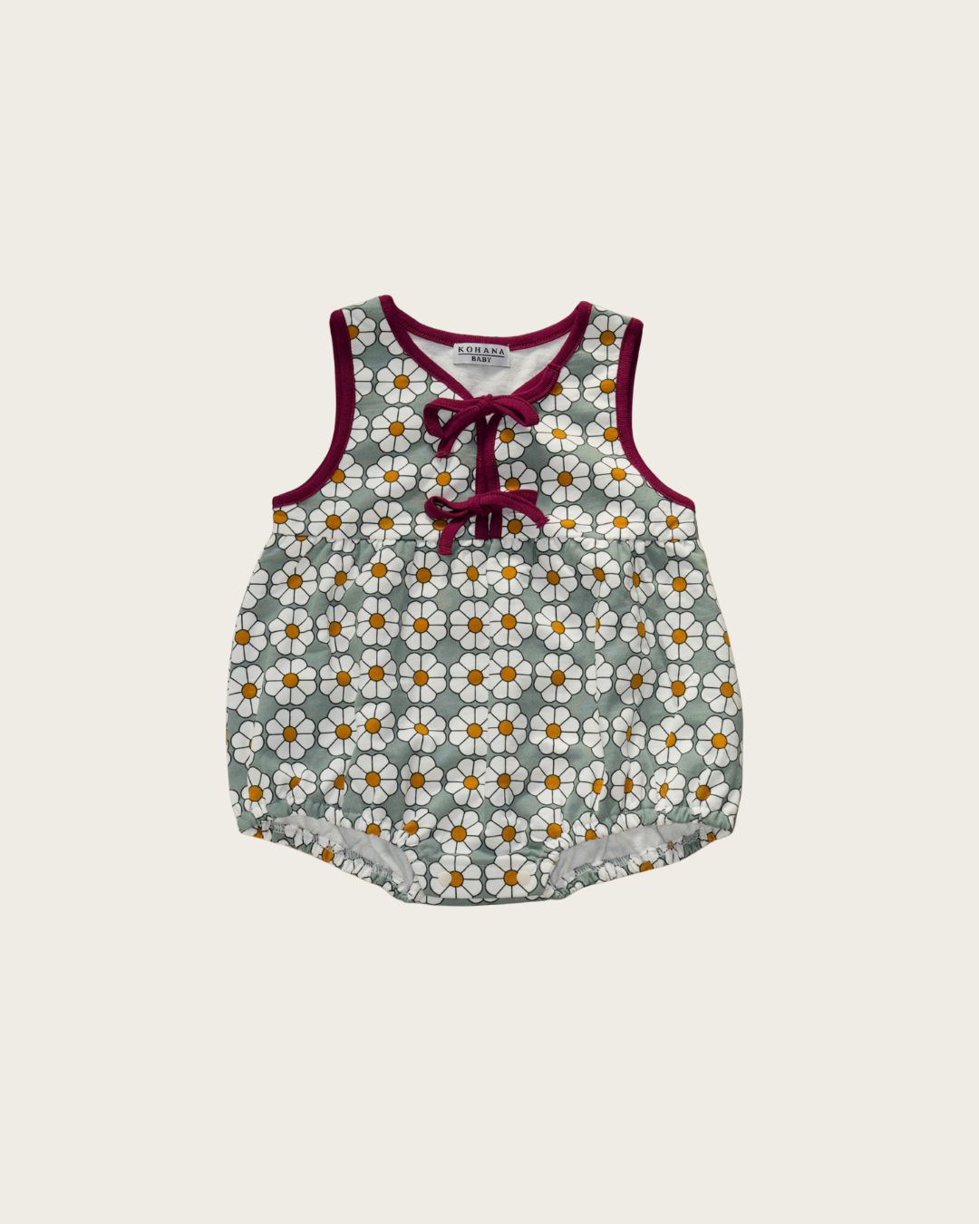 Retro Daisy Pattern Bloomer Salopette【110118】(GREEN)