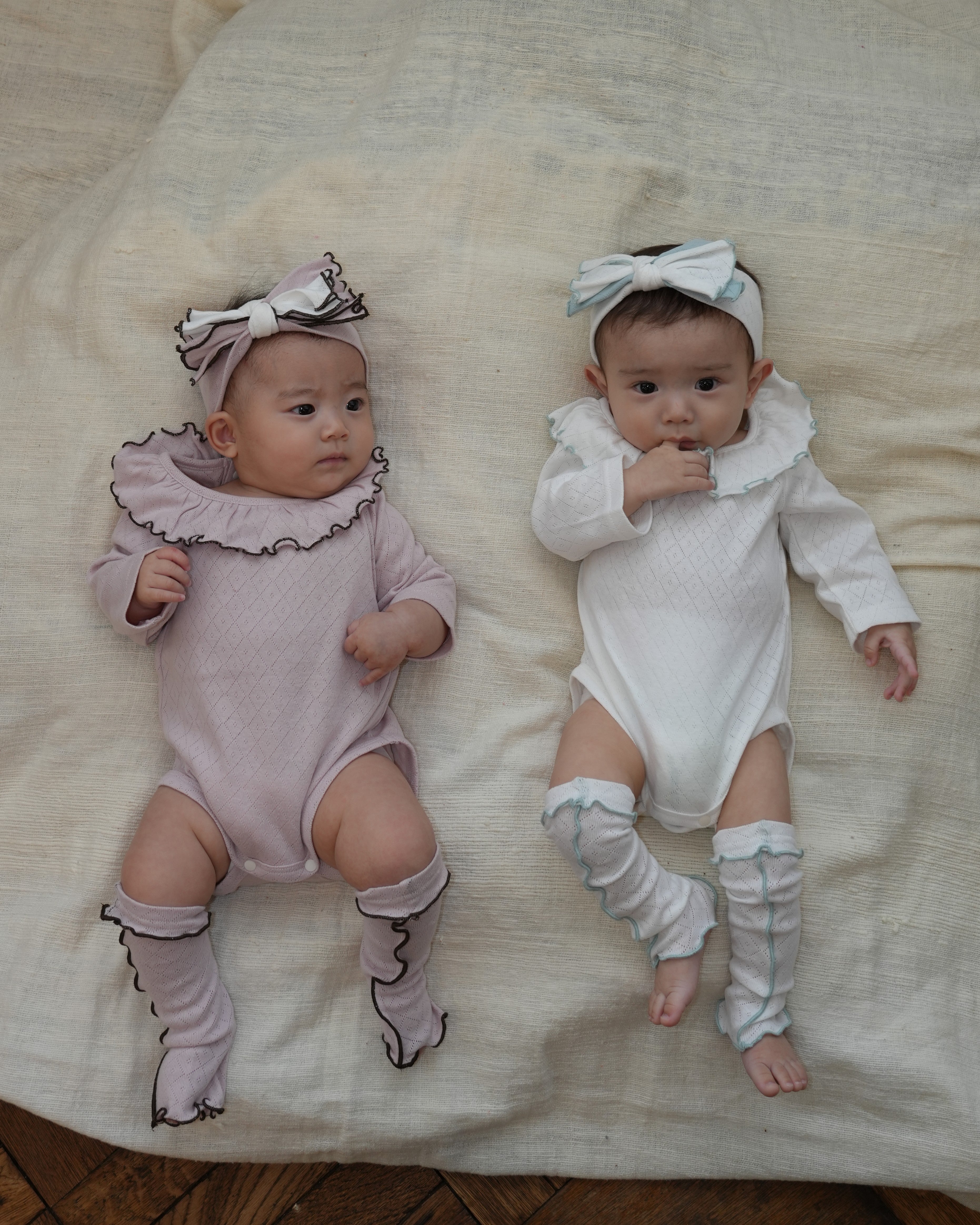 Eyelet Rib Leg Warmers【110216】 (white)