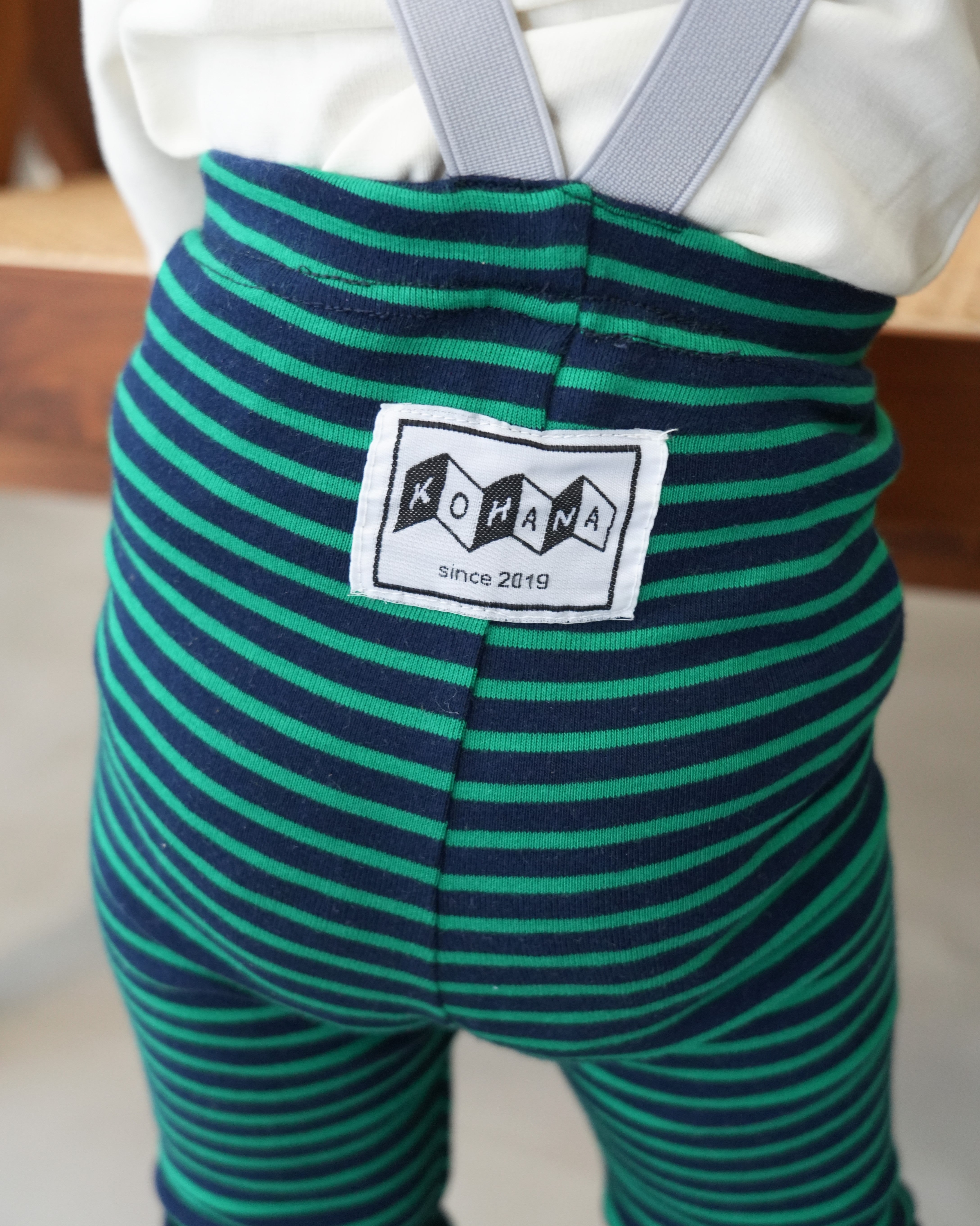 Animal Border Suspender Leggings【110400】 (green)