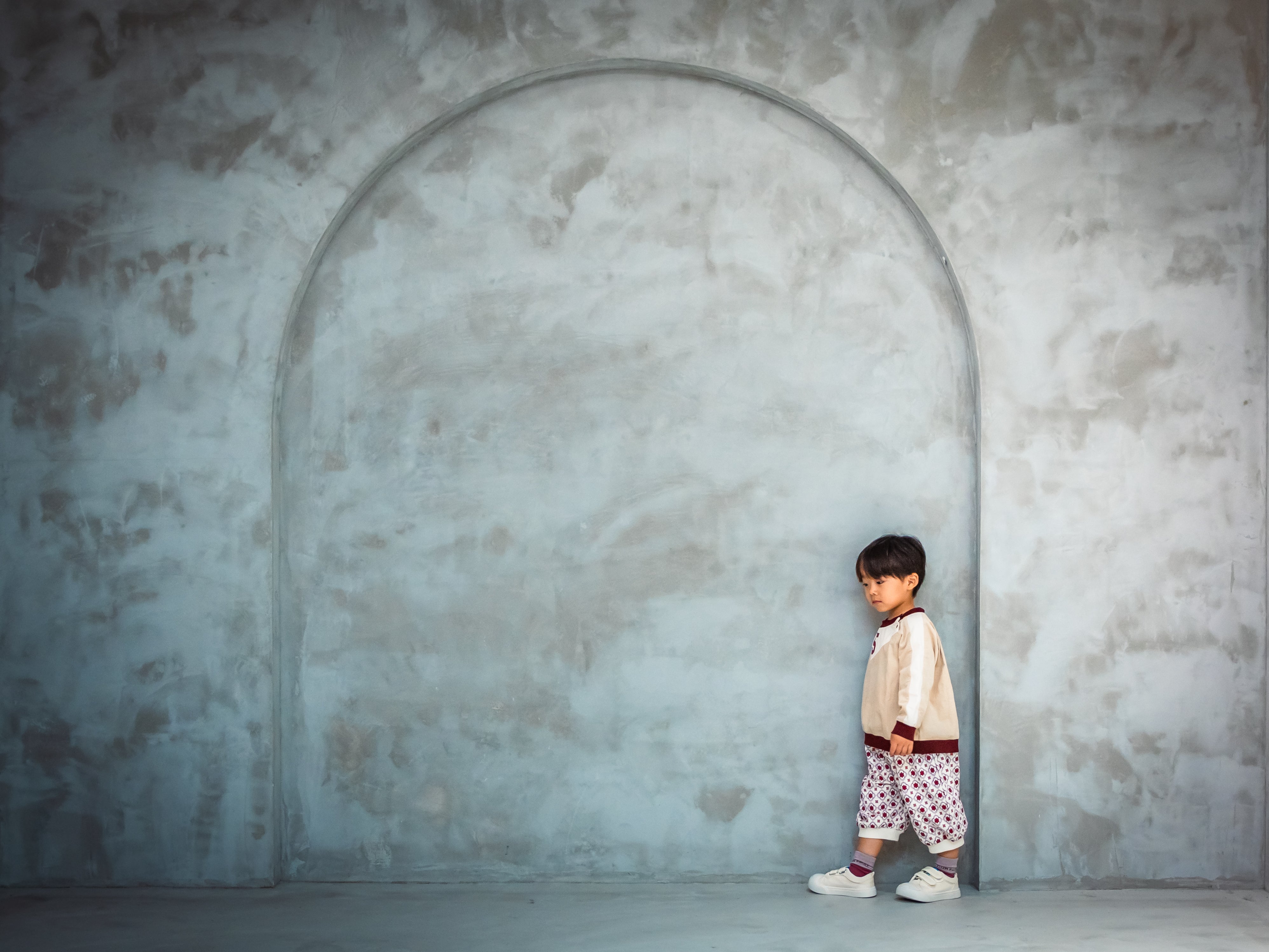 シャツコール配色トレーナー【110101】(Beige)