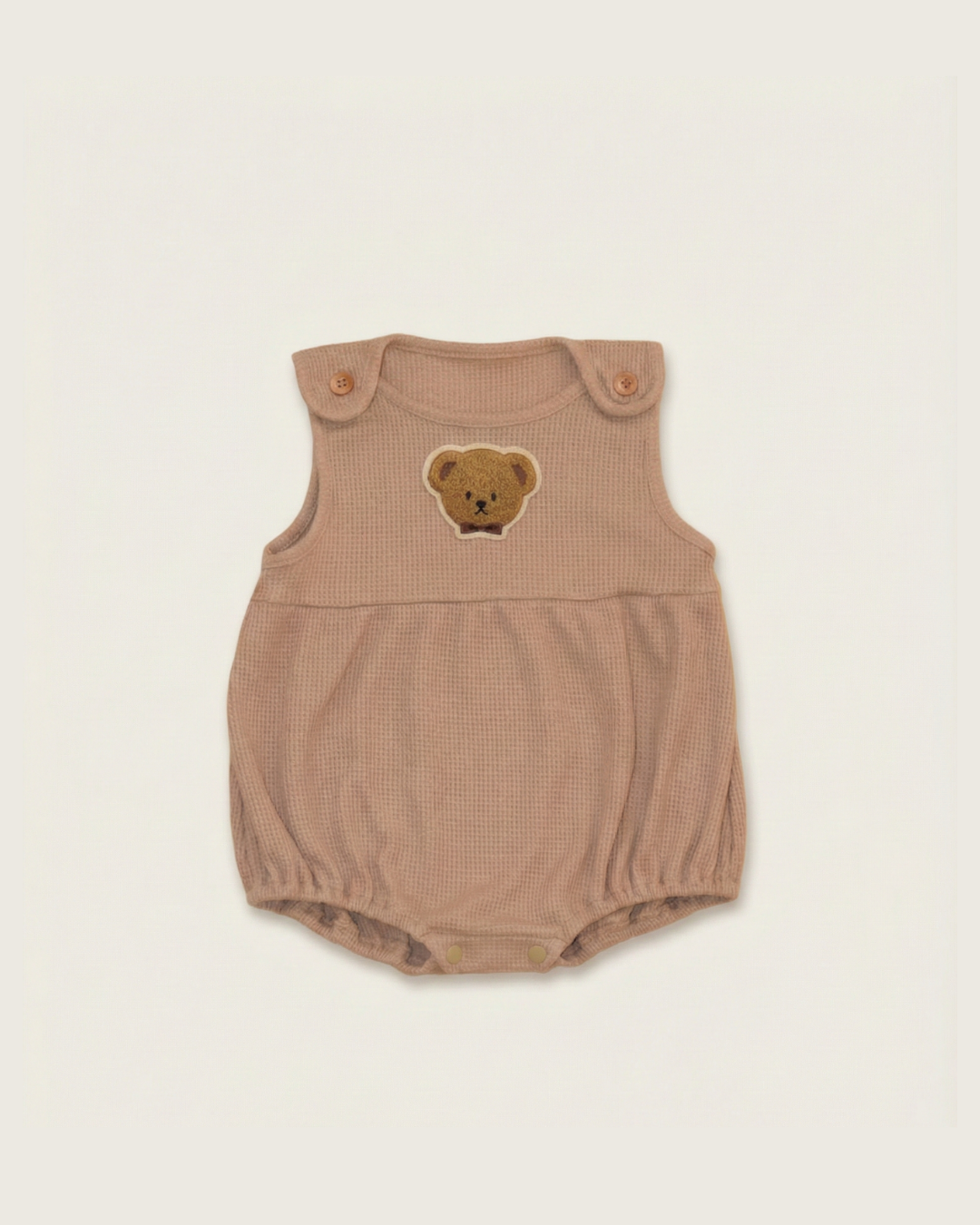 Bear Waffle Salopette【150006】(brown)