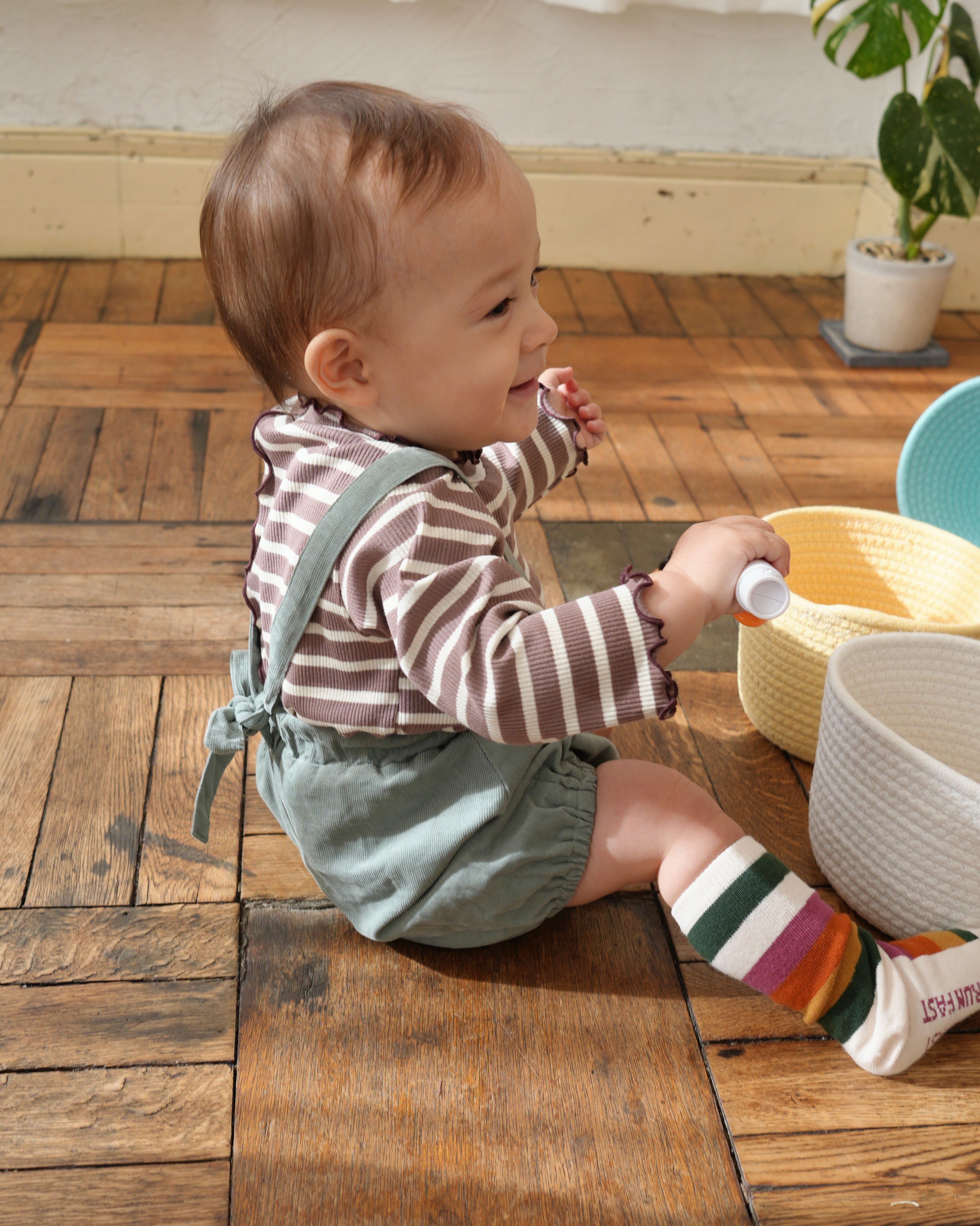 Striped Merrow Tops【110205】(brown)