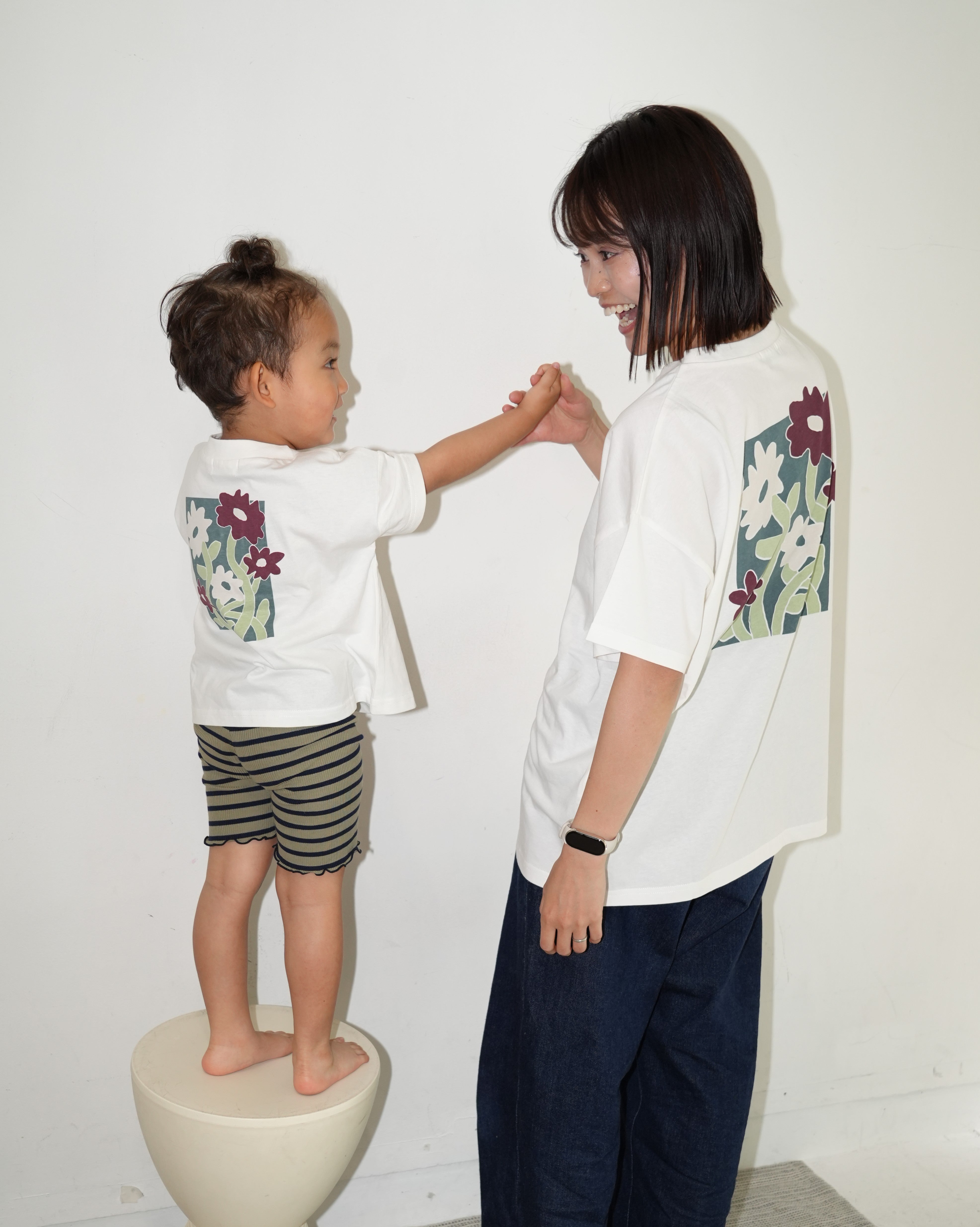 Floral Design Short Sleeve T-Shirt【150025】(大人用)