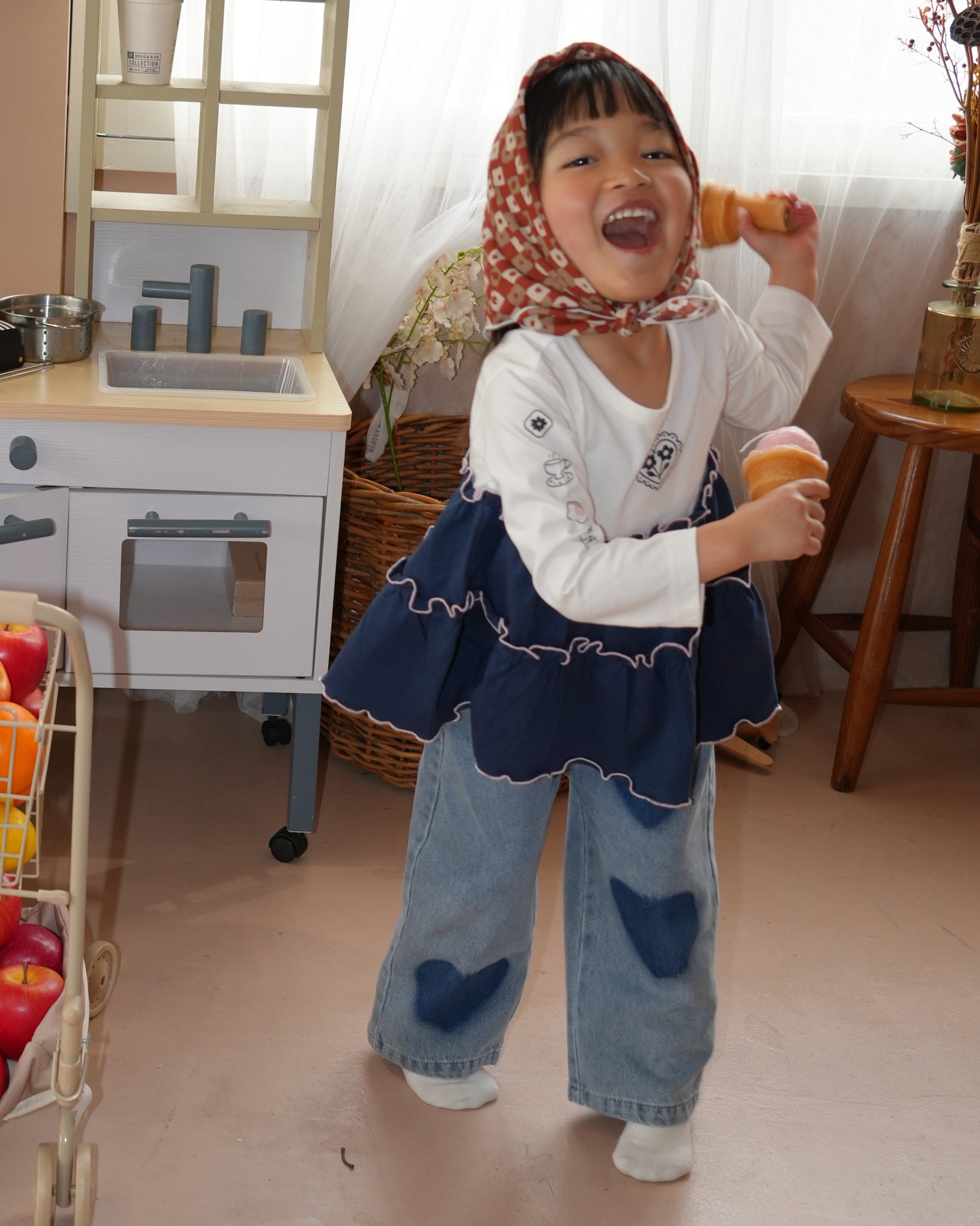 Country Style Tiered Merrow Tunic【110136】