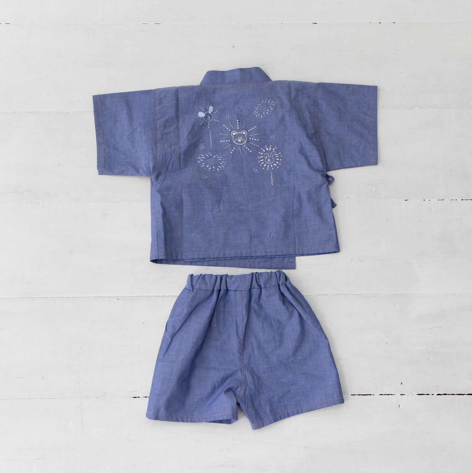 アニマル花火ダンガリー甚平【110058】