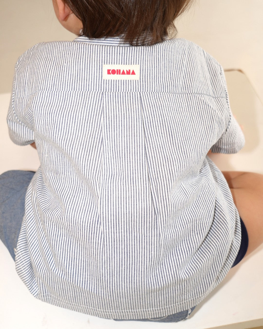 Striped Double Pocket Shirt【110278】 (Blue)