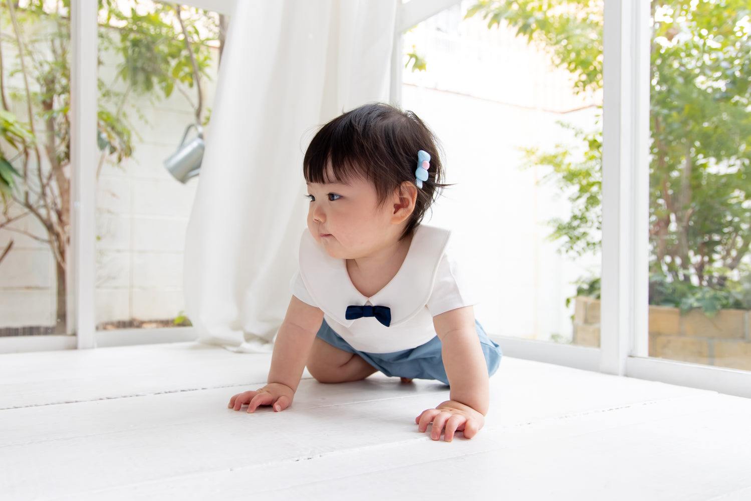 半袖蝶ネクタイカラーシャツ【110071】