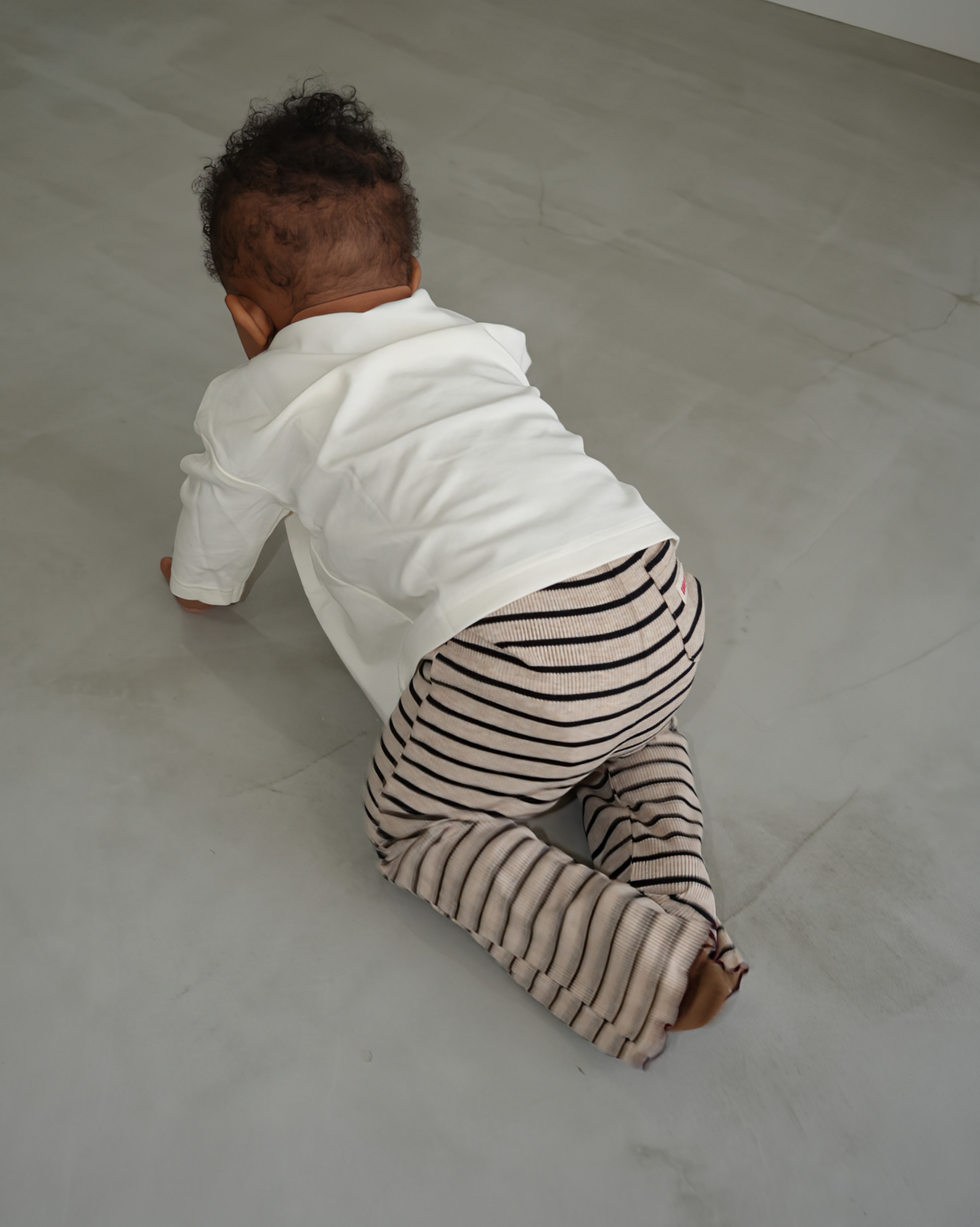 Striped Merrow Flare Pants【110406】 (brown)