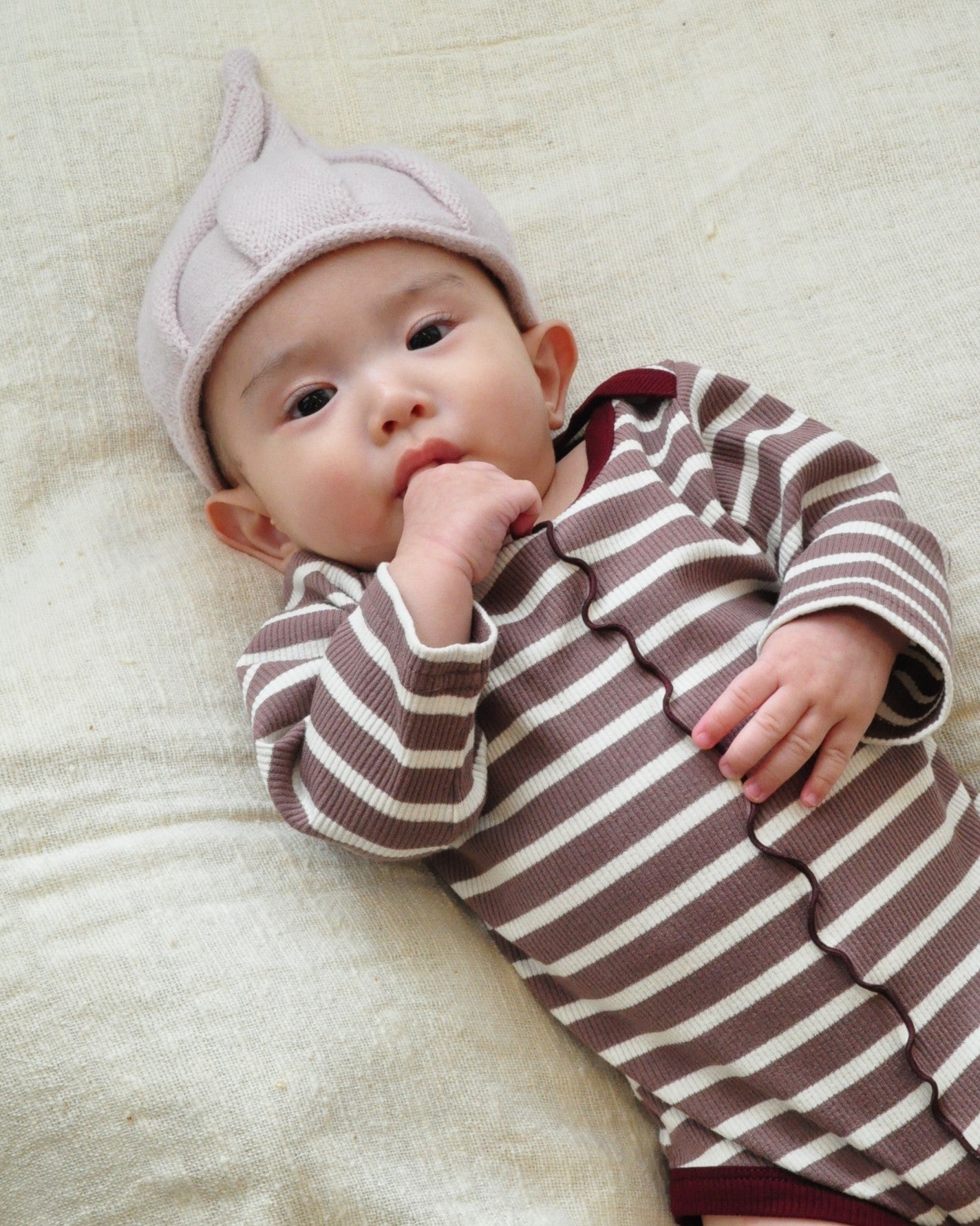 Striped Merrow Rompers【110204】(brown)