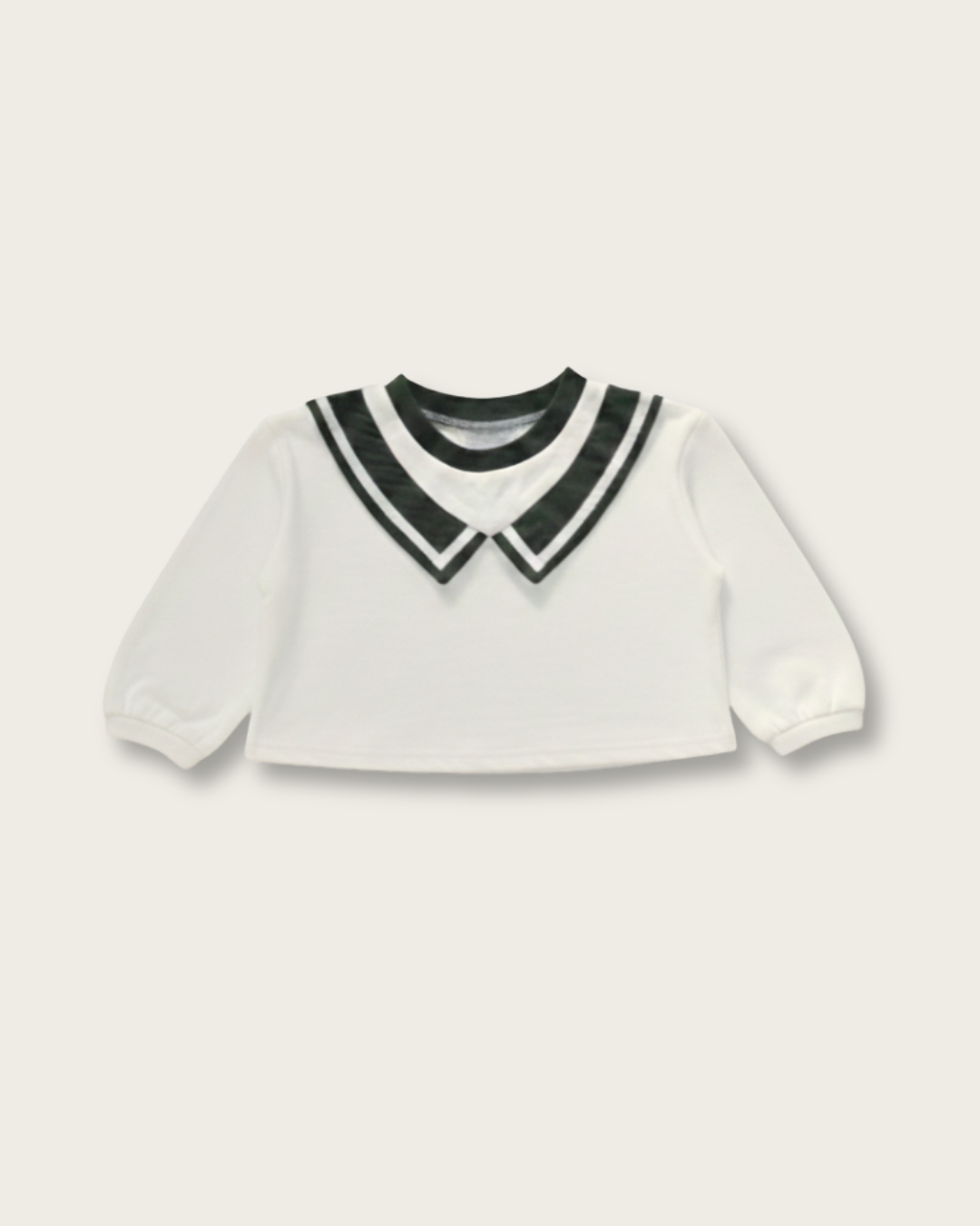 Sailor Collar Volume Sleeve Top【110124】(white)