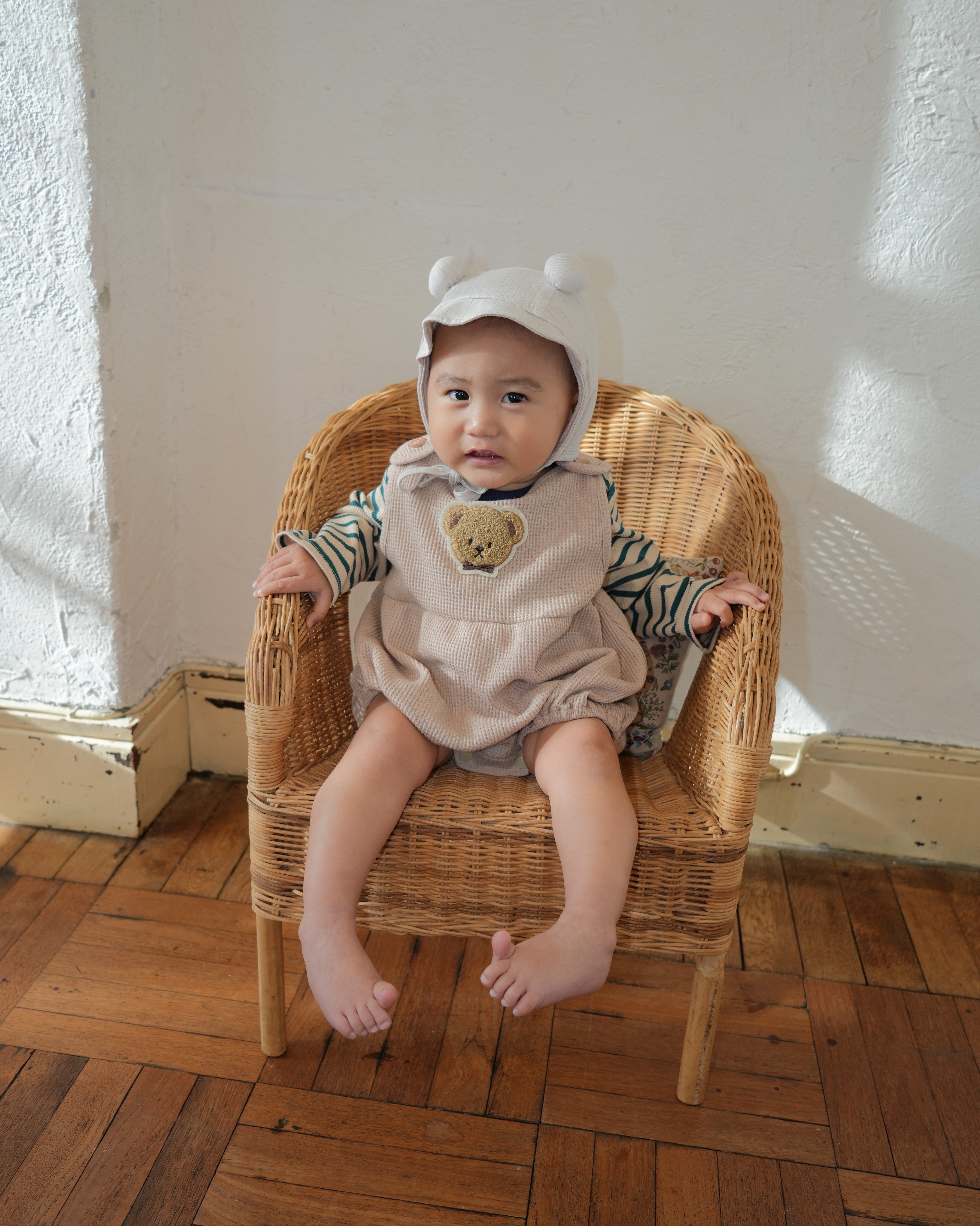 Striped Merrow Rompers【110204】(green)