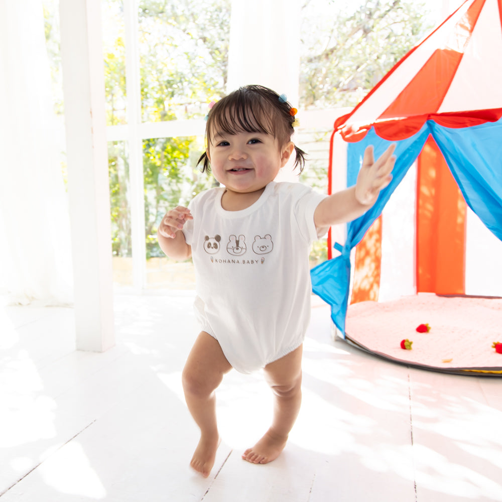 3匹のどうぶつさんロンパース【110062】