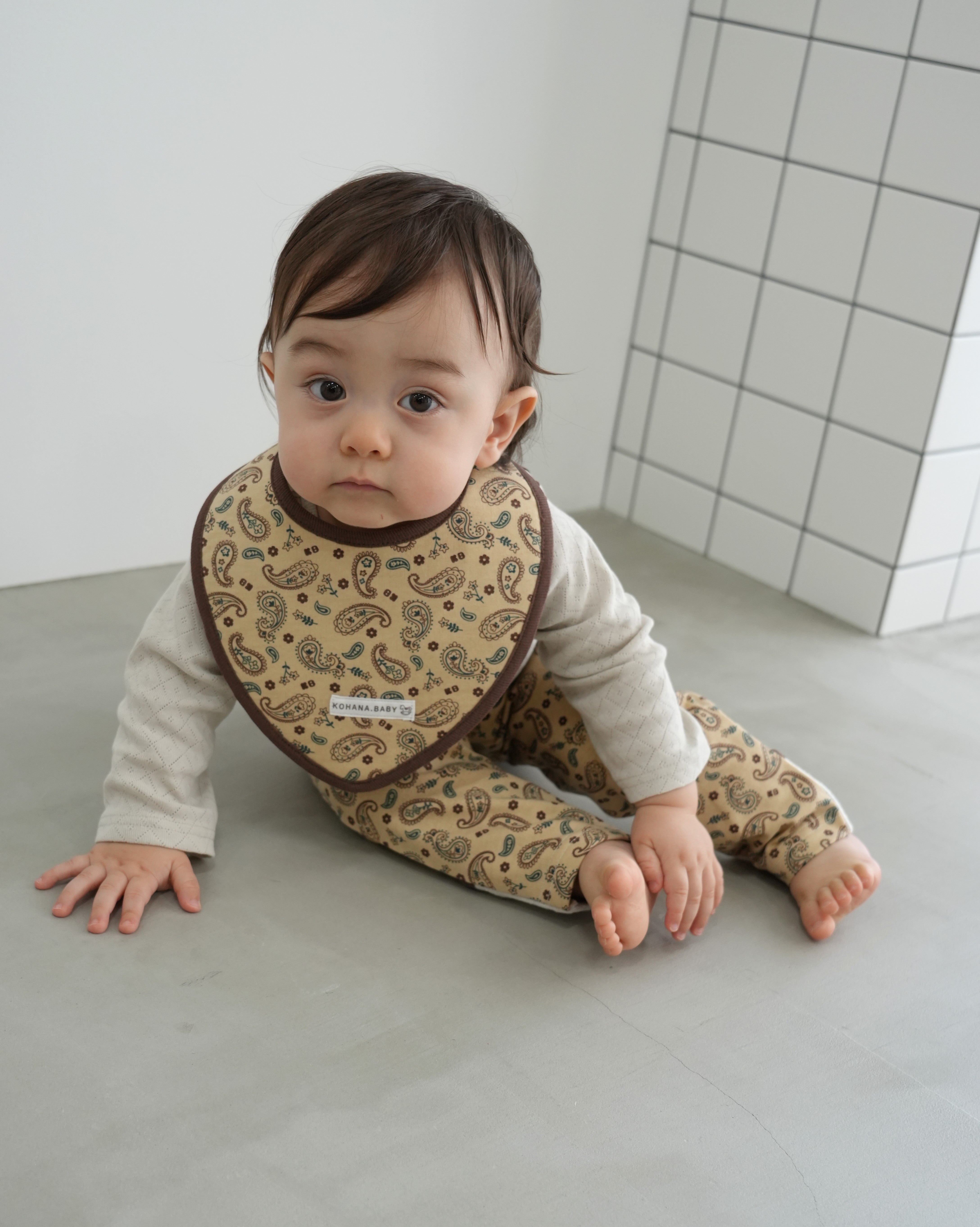 Floral Paisley Bib【110337】